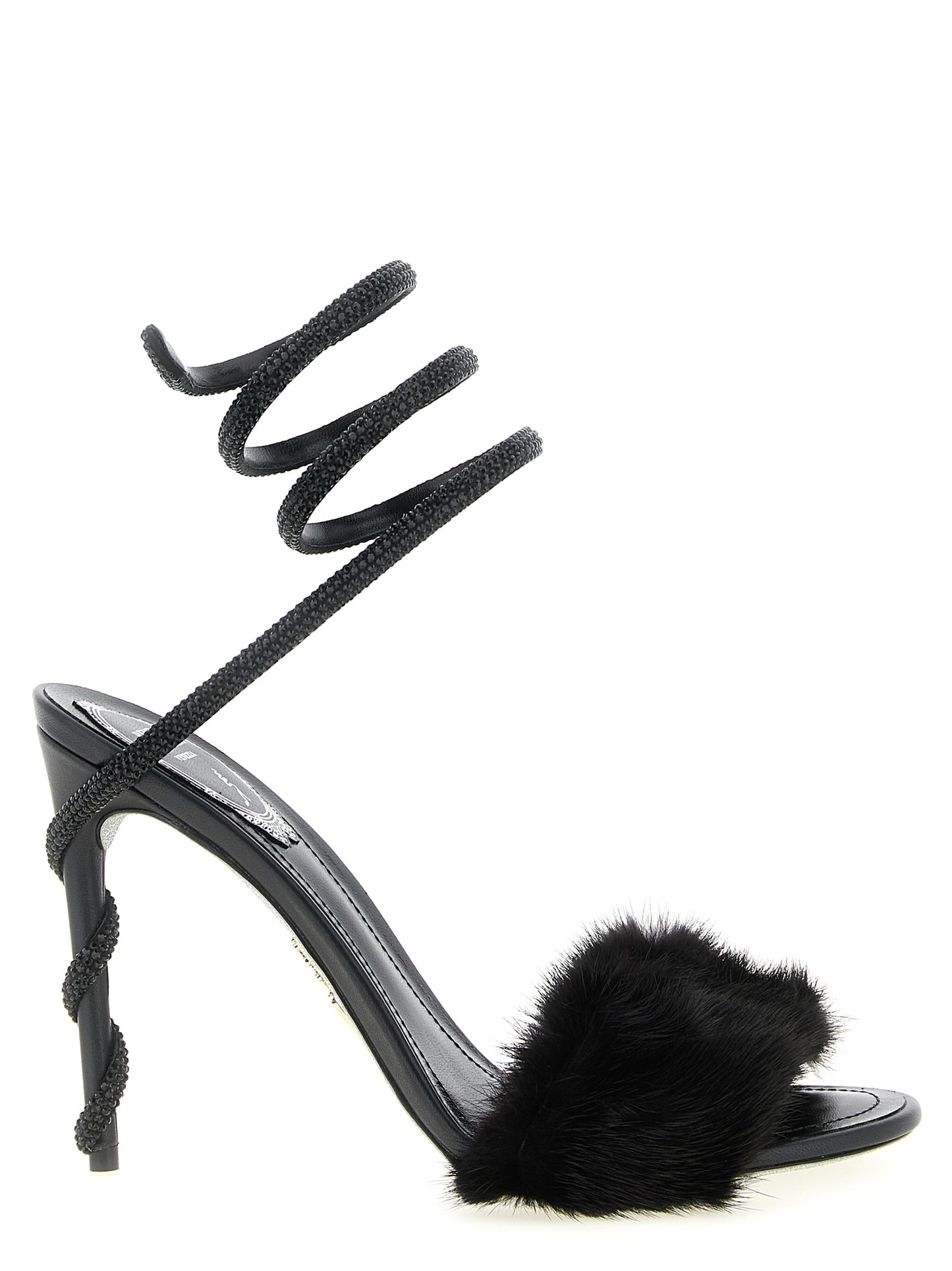 RENE CAOVILLA Black 'Margot' Sandals schwarz