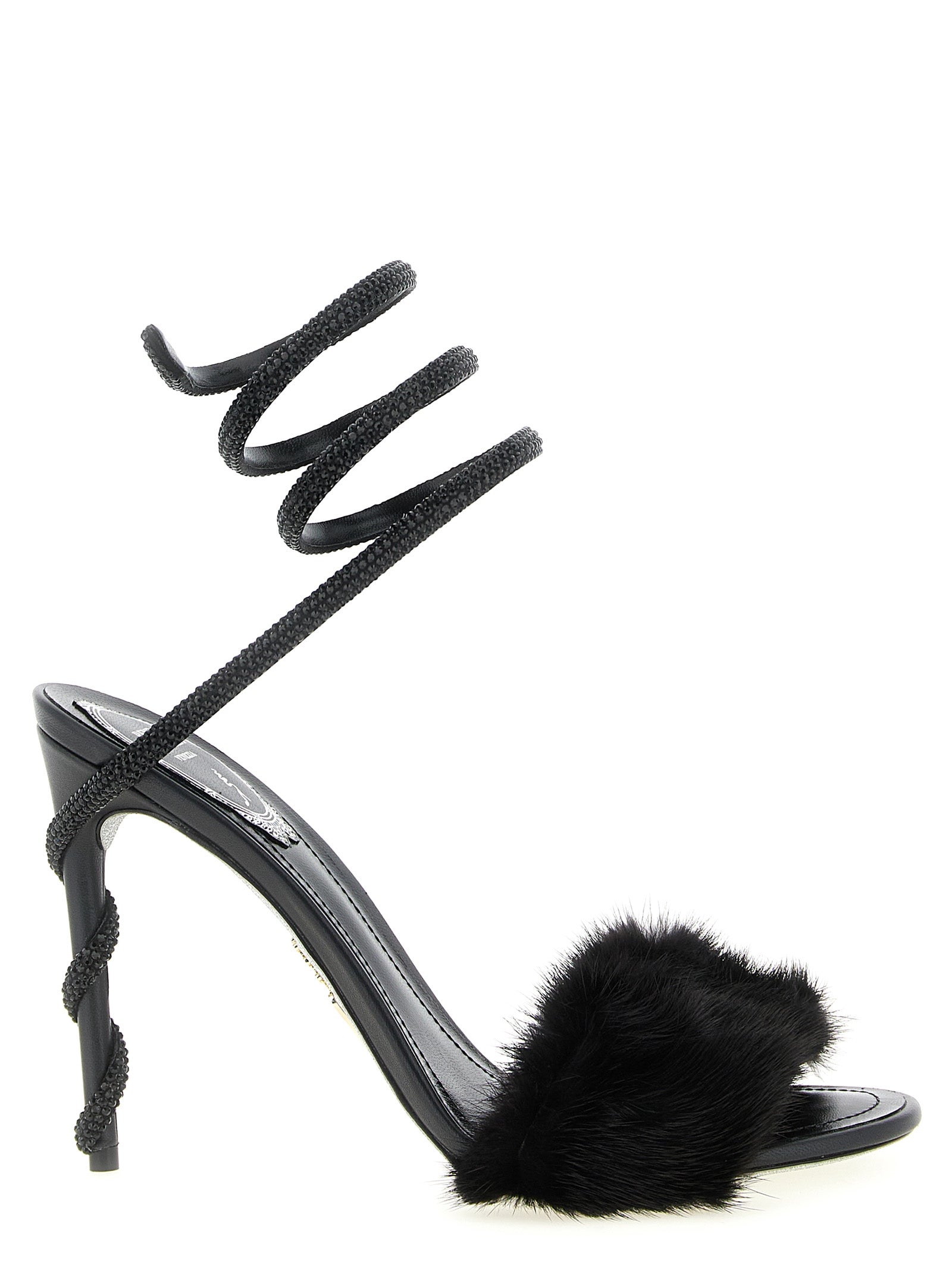 RENE CAOVILLA Black 'Margot' Sandals schwarz