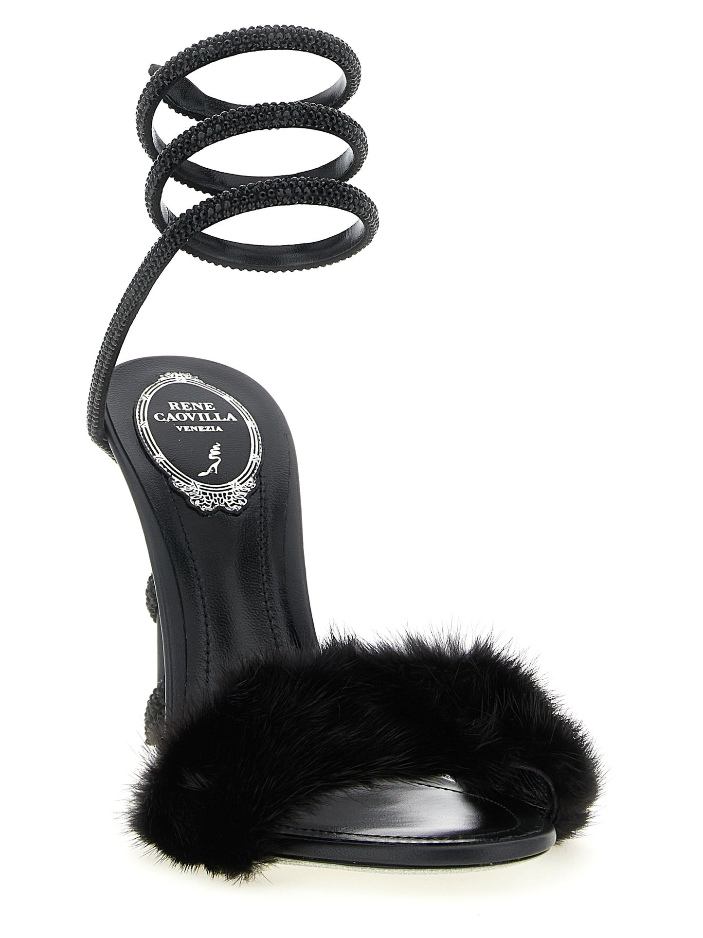 RENE CAOVILLA Black 'Margot' Sandals schwarz