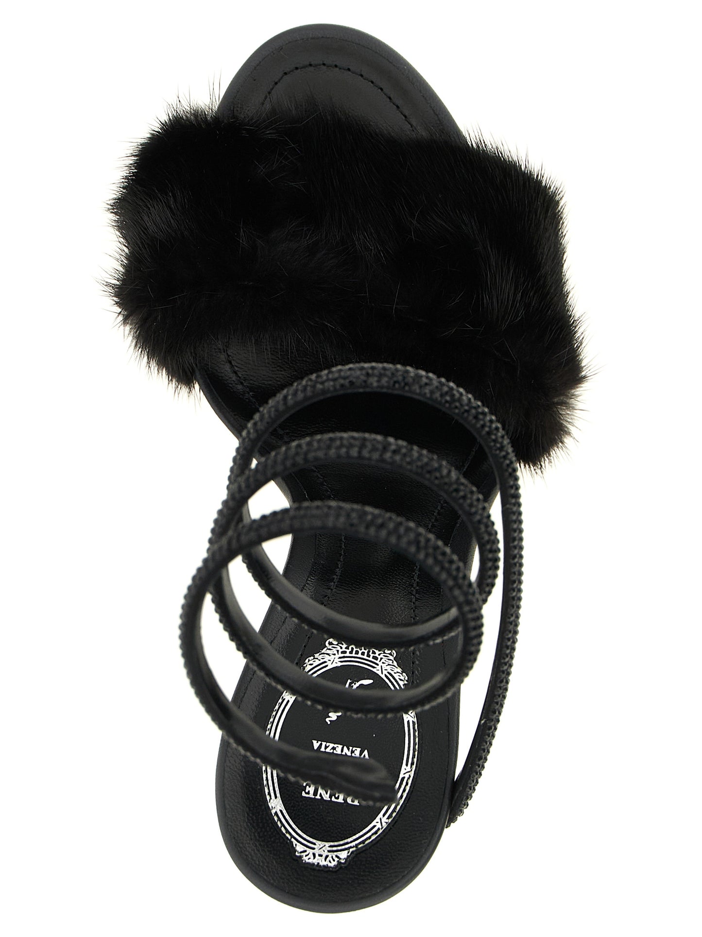 RENE CAOVILLA Black 'Margot' Sandals schwarz