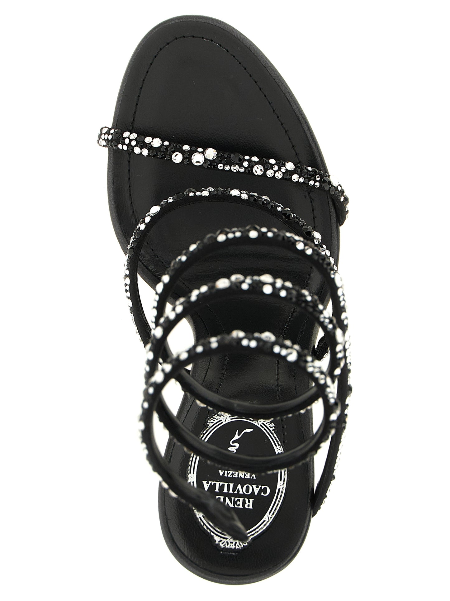RENE CAOVILLA Bicolor 'Cleo' Sandals multicolor