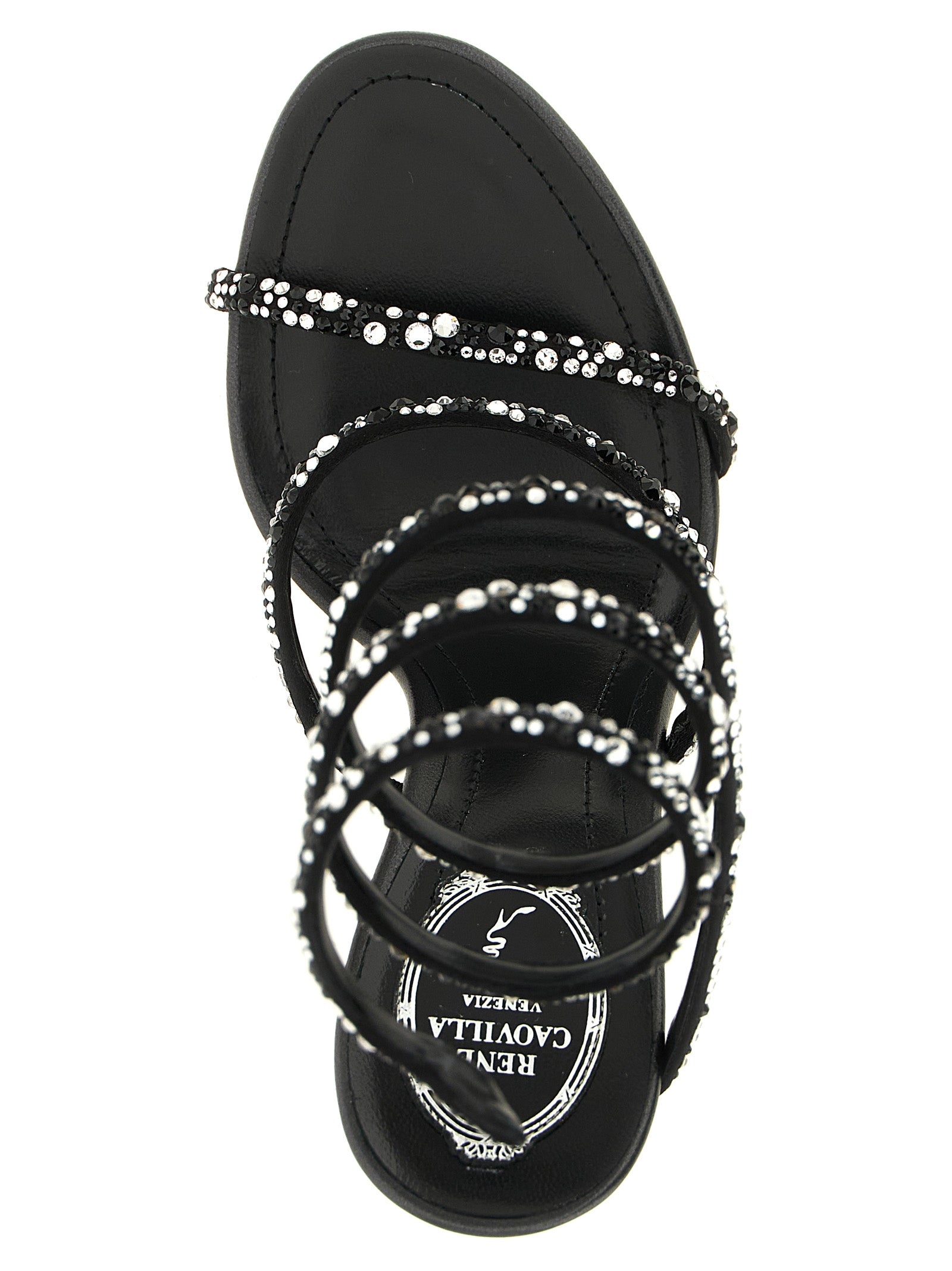 RENE CAOVILLA Bicolor 'Cleo' Sandals multicolor