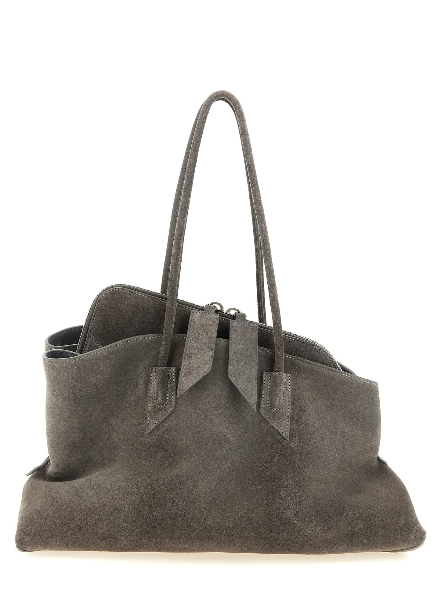 The Attico Gray 'La Passeggiata Medium' Shoulder Bag grau