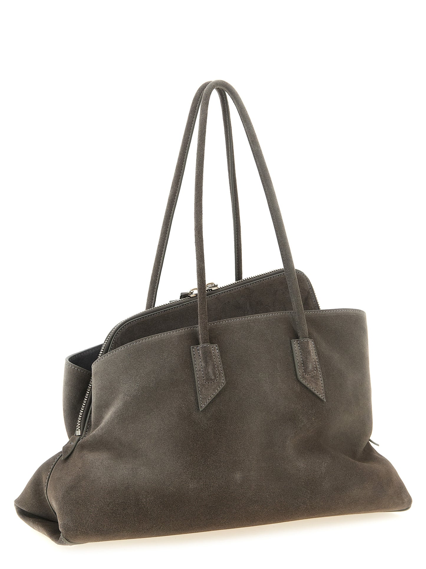 The Attico Gray 'La Passeggiata Medium' Shoulder Bag grau