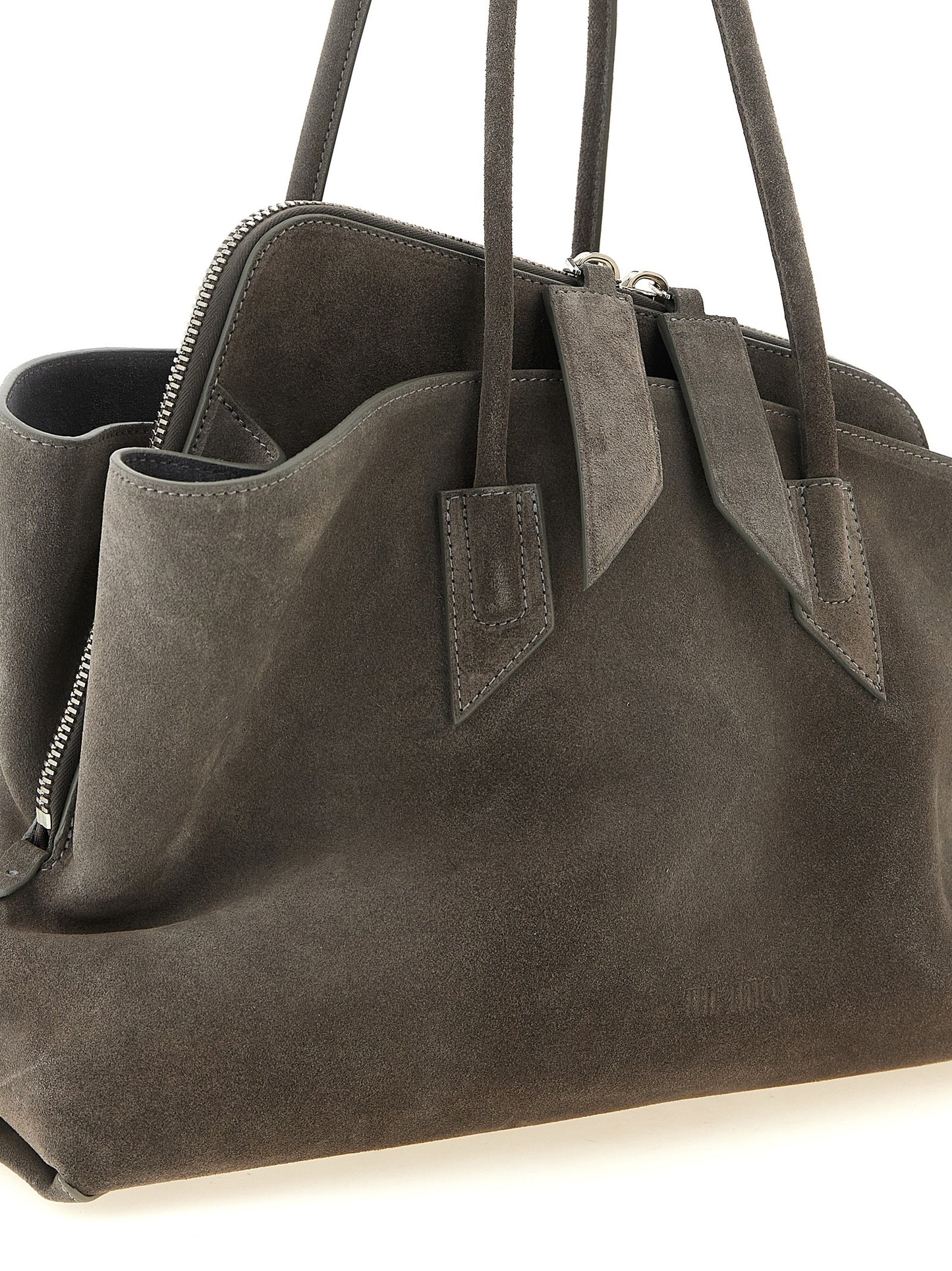 The Attico Gray 'La Passeggiata Medium' Shoulder Bag grau