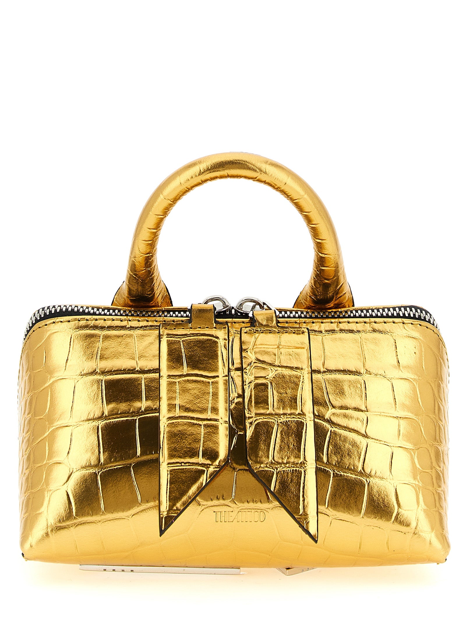 The Attico Gold 'Friday' Mini Handbag