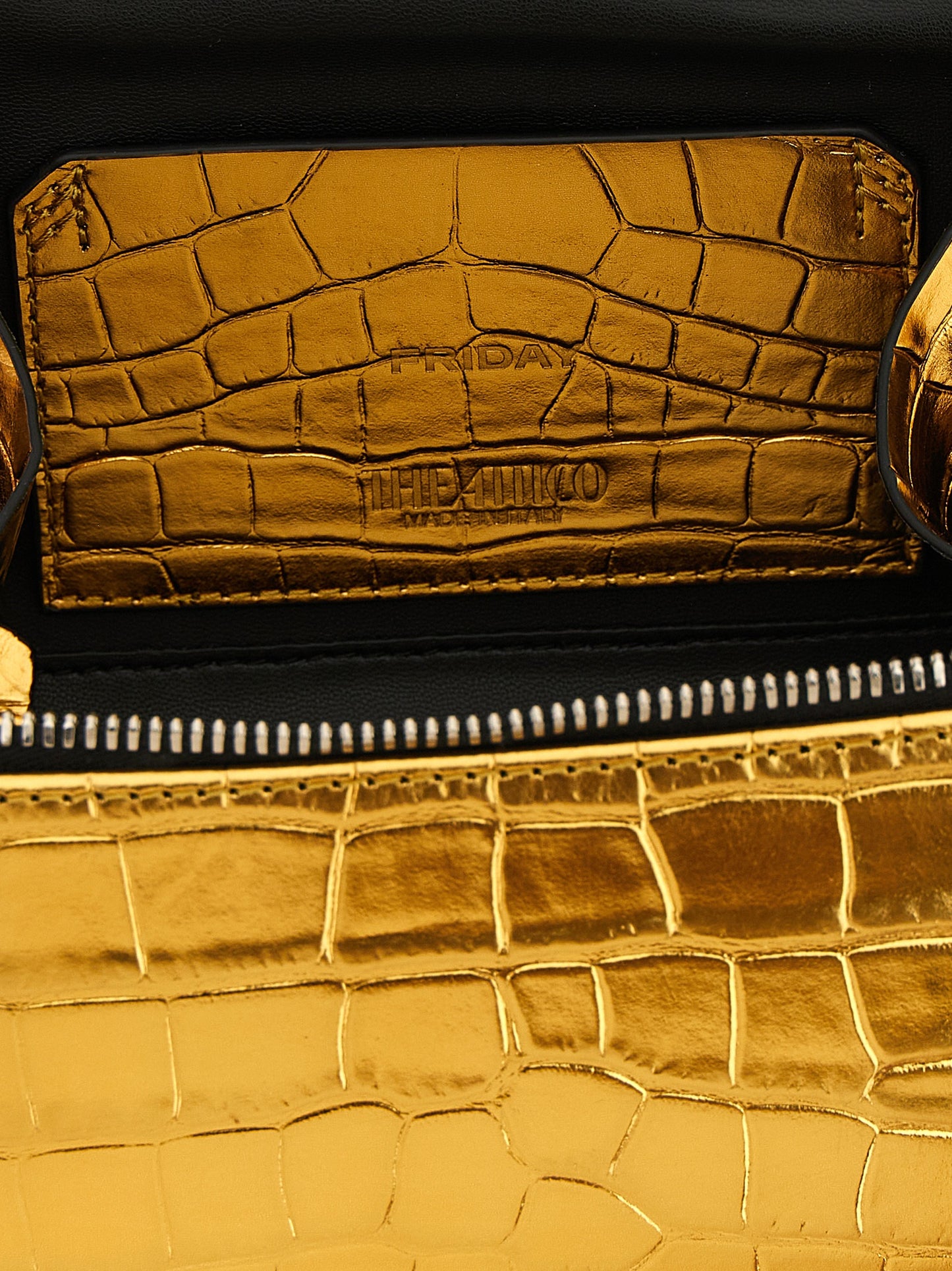The Attico Gold 'Friday' Mini Handbag