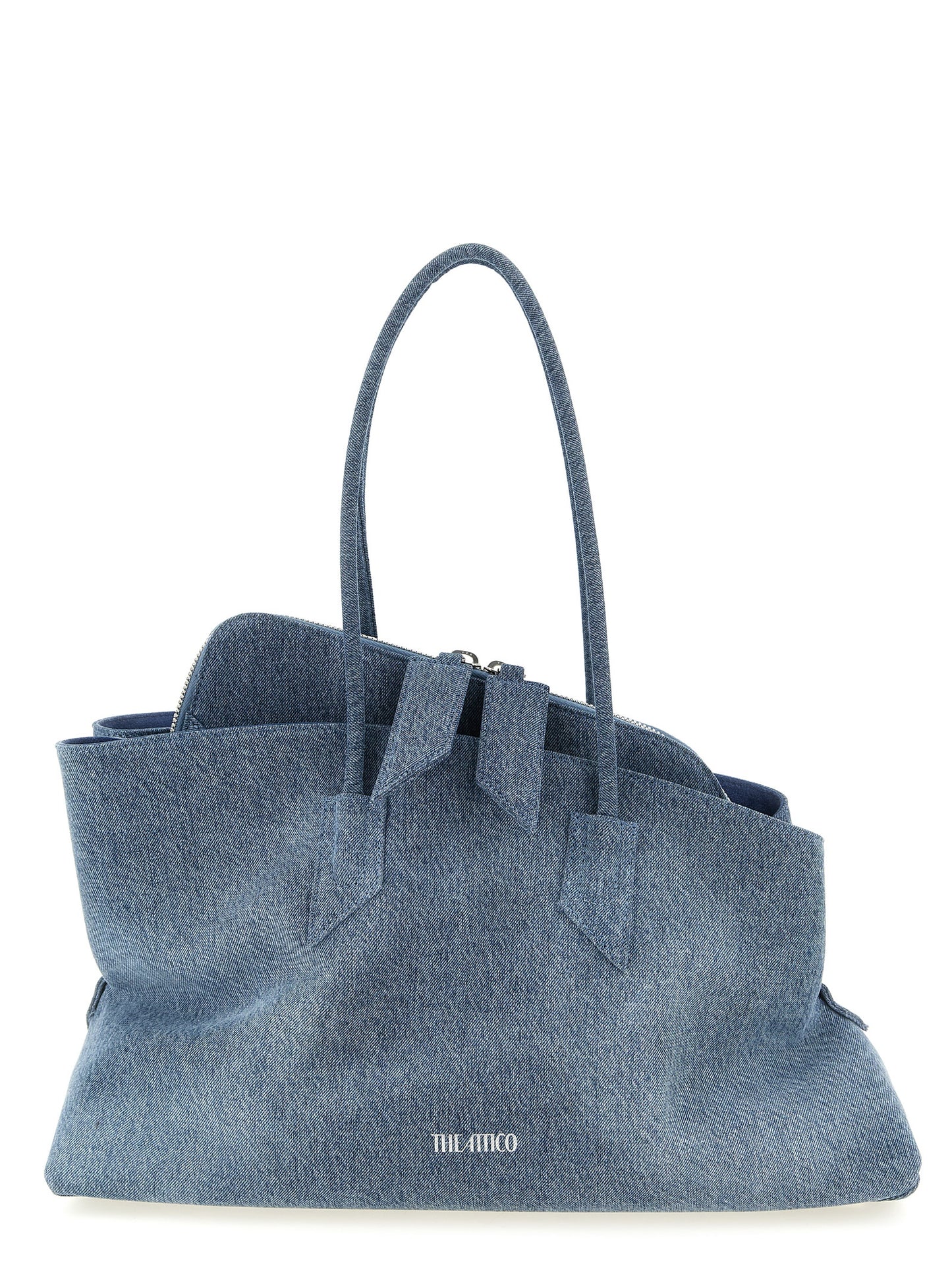 The Attico Blue 'La Passeggiata Medium' Shoulder Bag blau