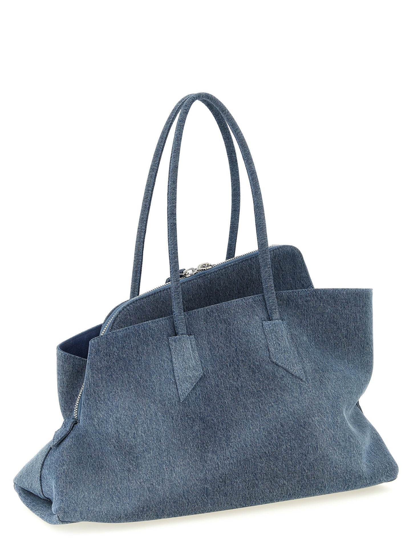 The Attico Blue 'La Passeggiata Medium' Shoulder Bag blau