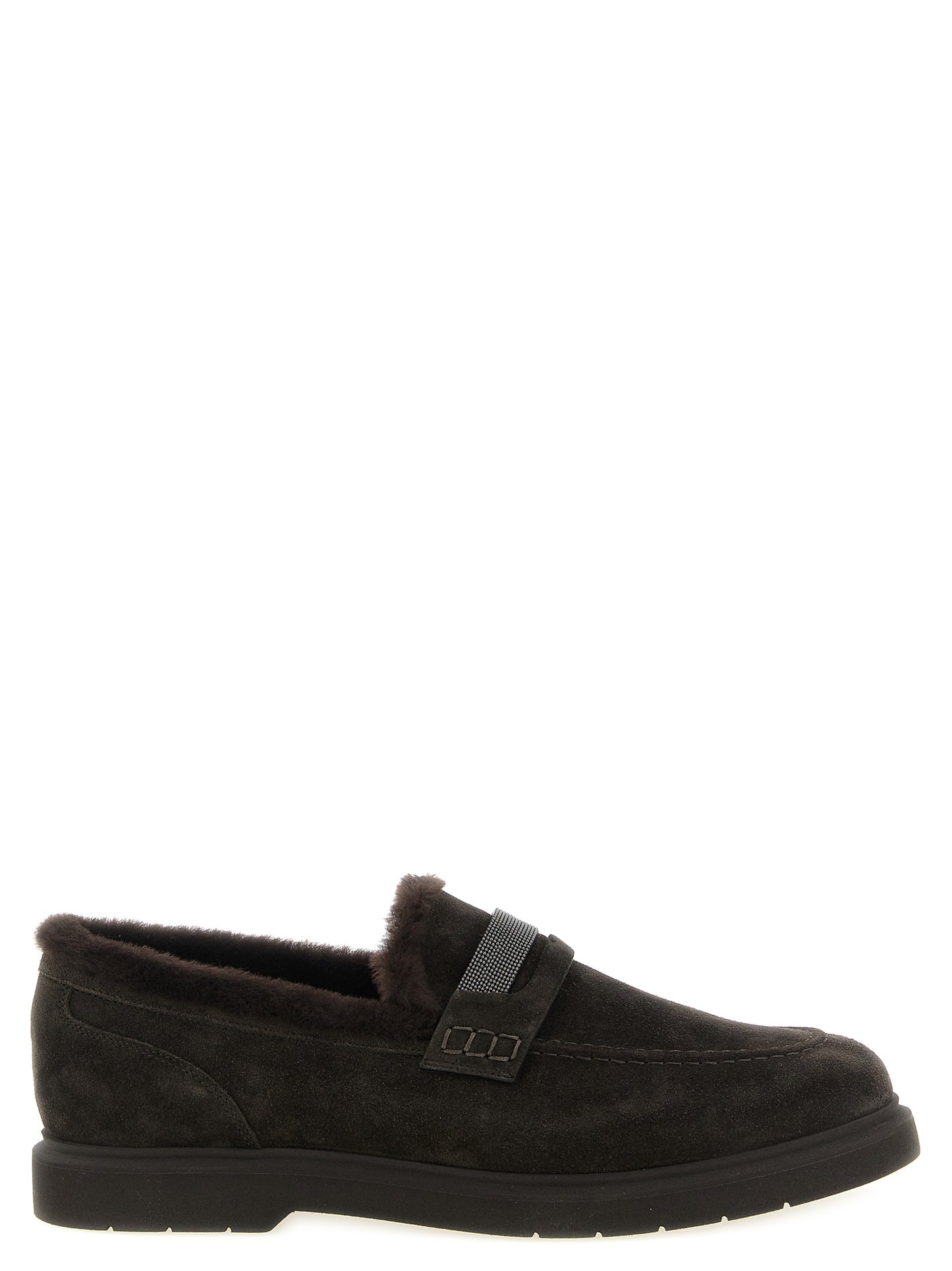 Brunello Cucinelli Brown 'S Exquisite' Micro Loafers braun