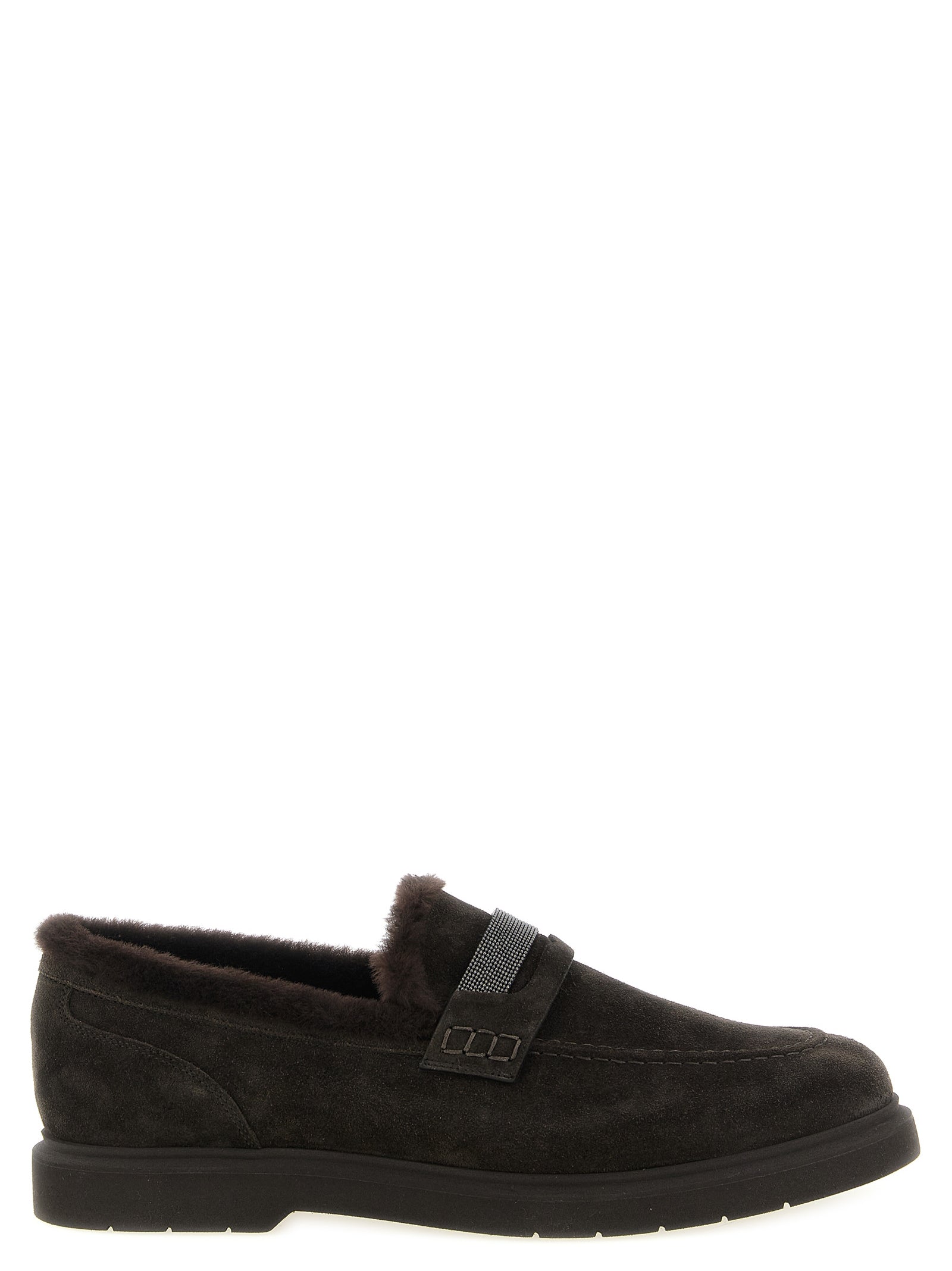 Brunello Cucinelli Brown 'S Exquisite' Micro Loafers braun