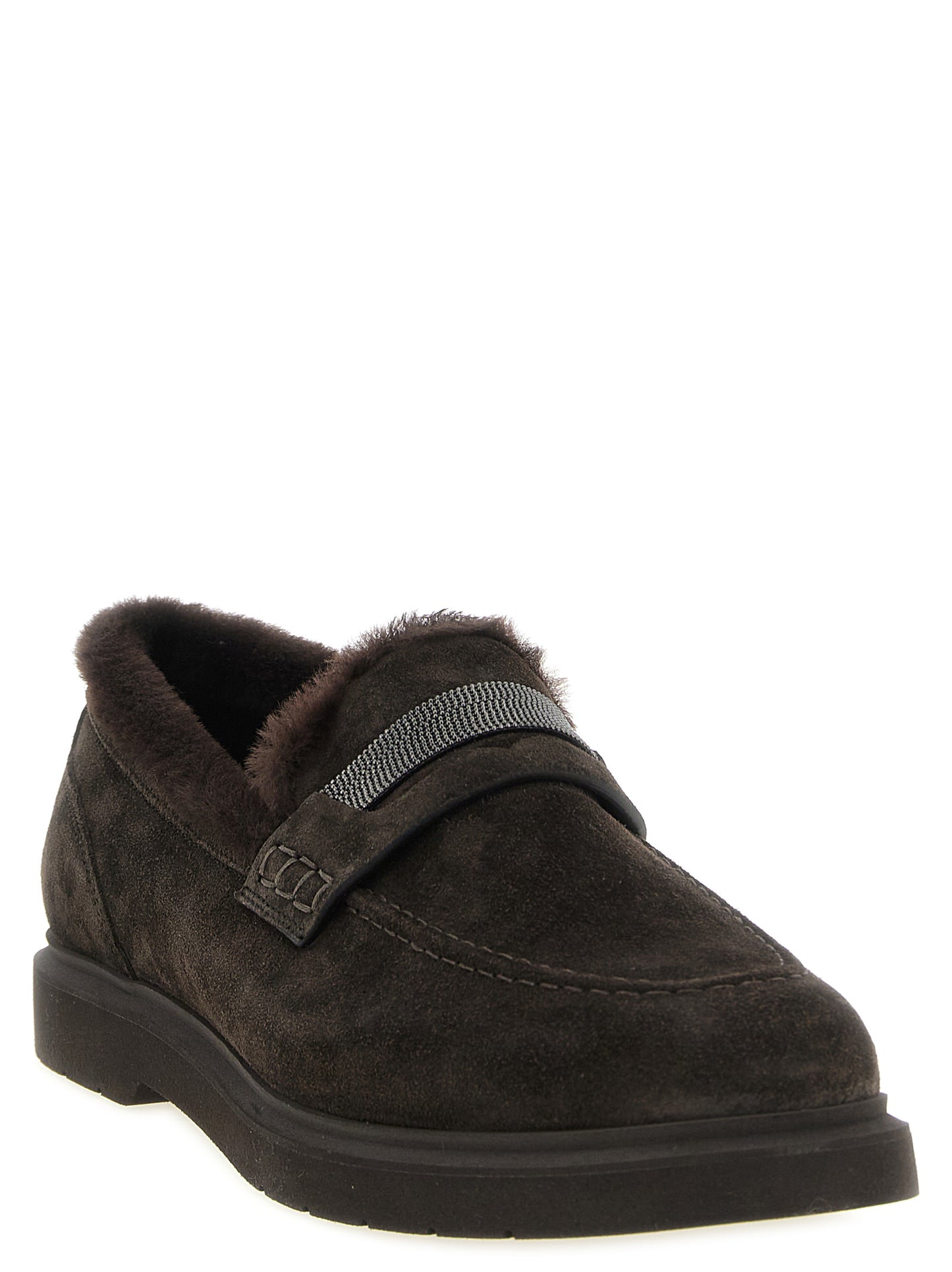 Brunello Cucinelli Brown 'S Exquisite' Micro Loafers braun