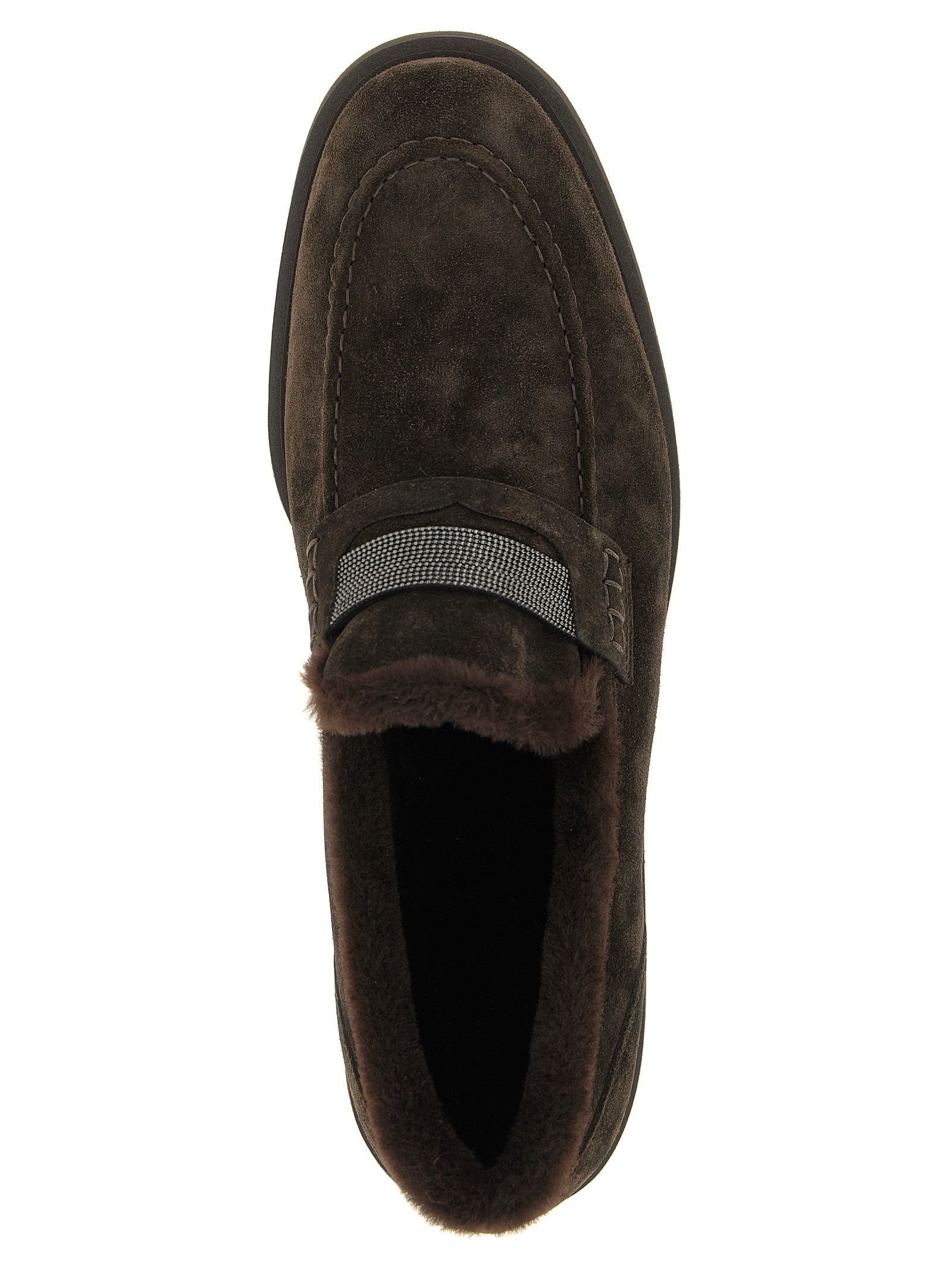 Brunello Cucinelli Brown 'S Exquisite' Micro Loafers braun
