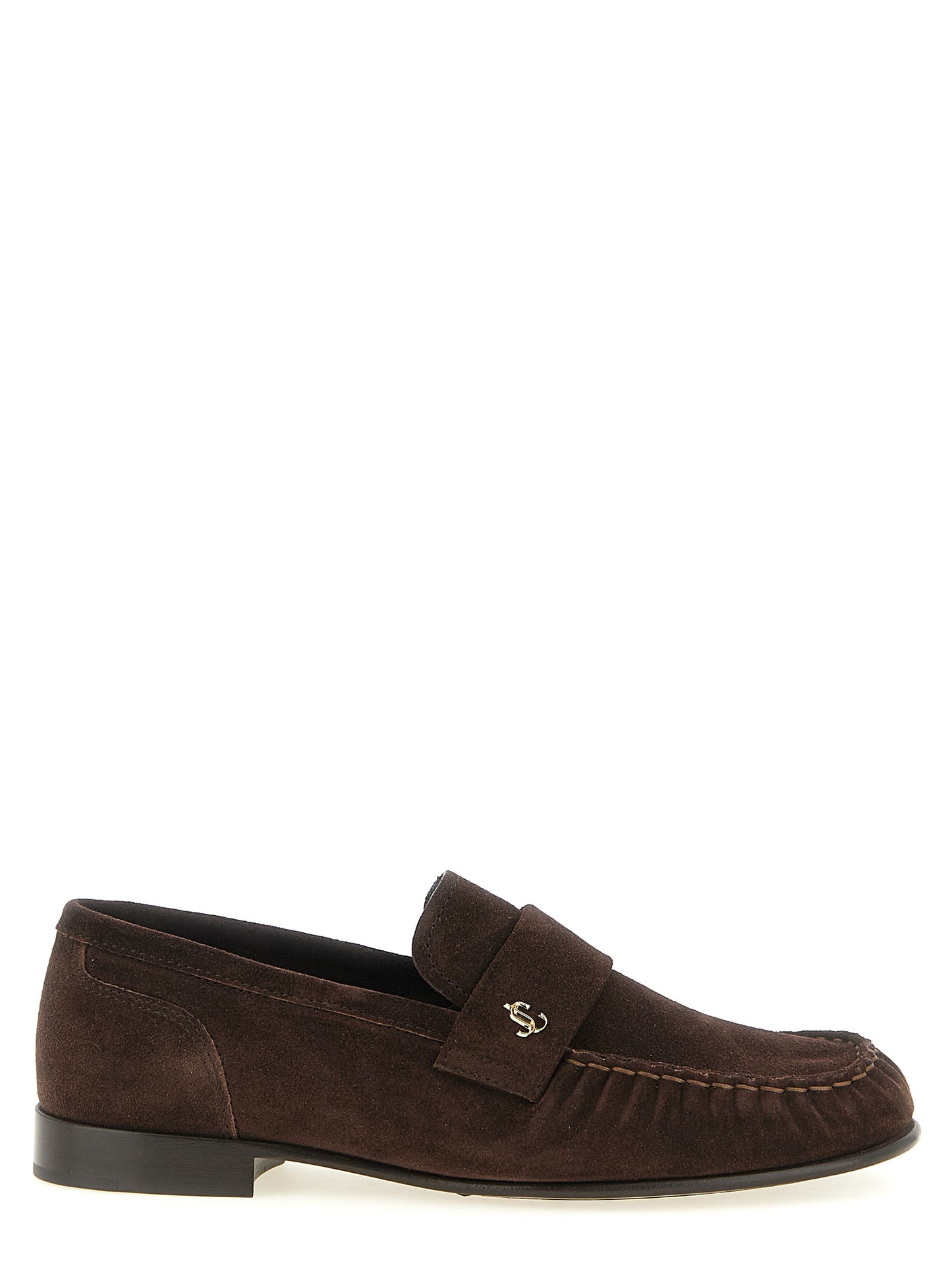 Jimmy Choo Brown Leather Slip-On Loafers braun