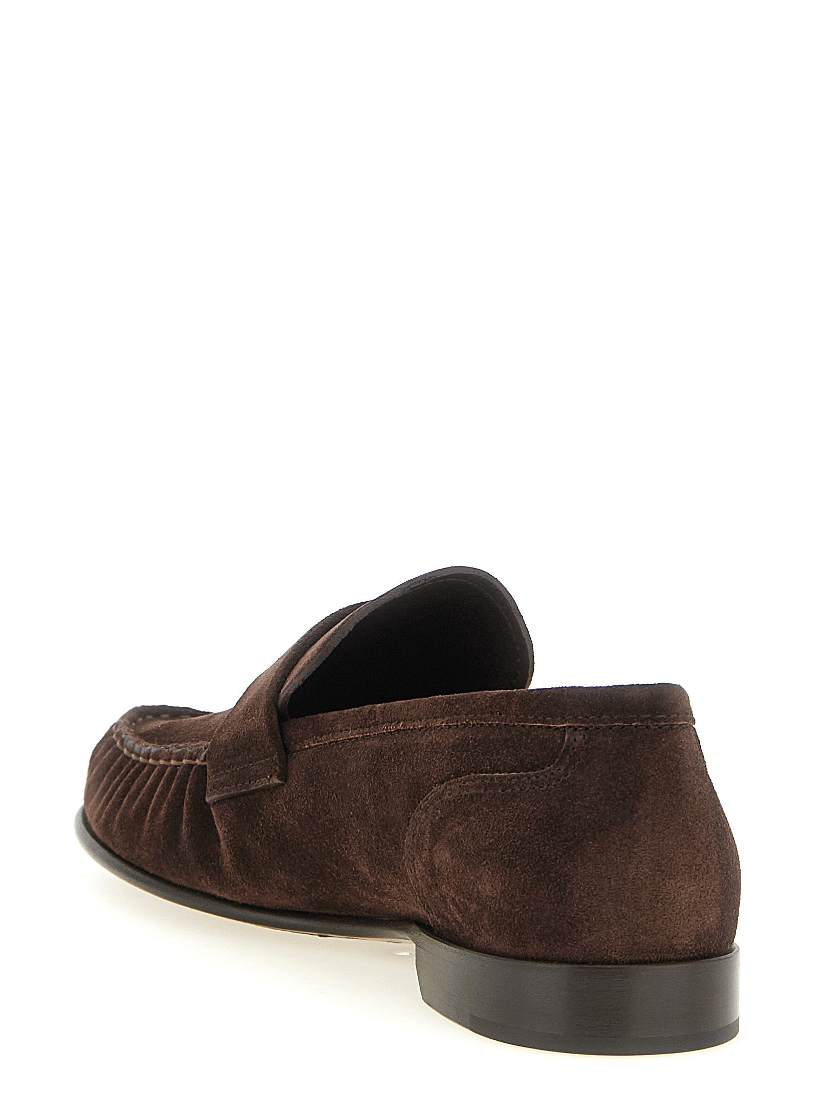 Jimmy Choo Brown Leather Slip-On Loafers braun