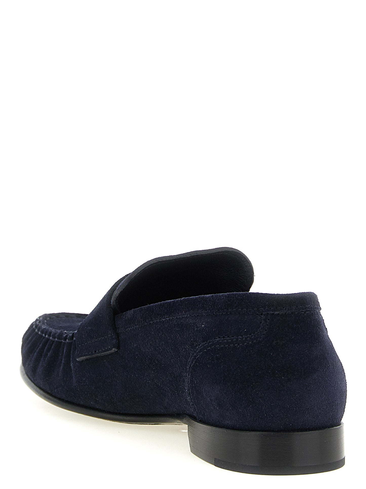 Jimmy Choo Blue Leather Slip-On Loafers blau