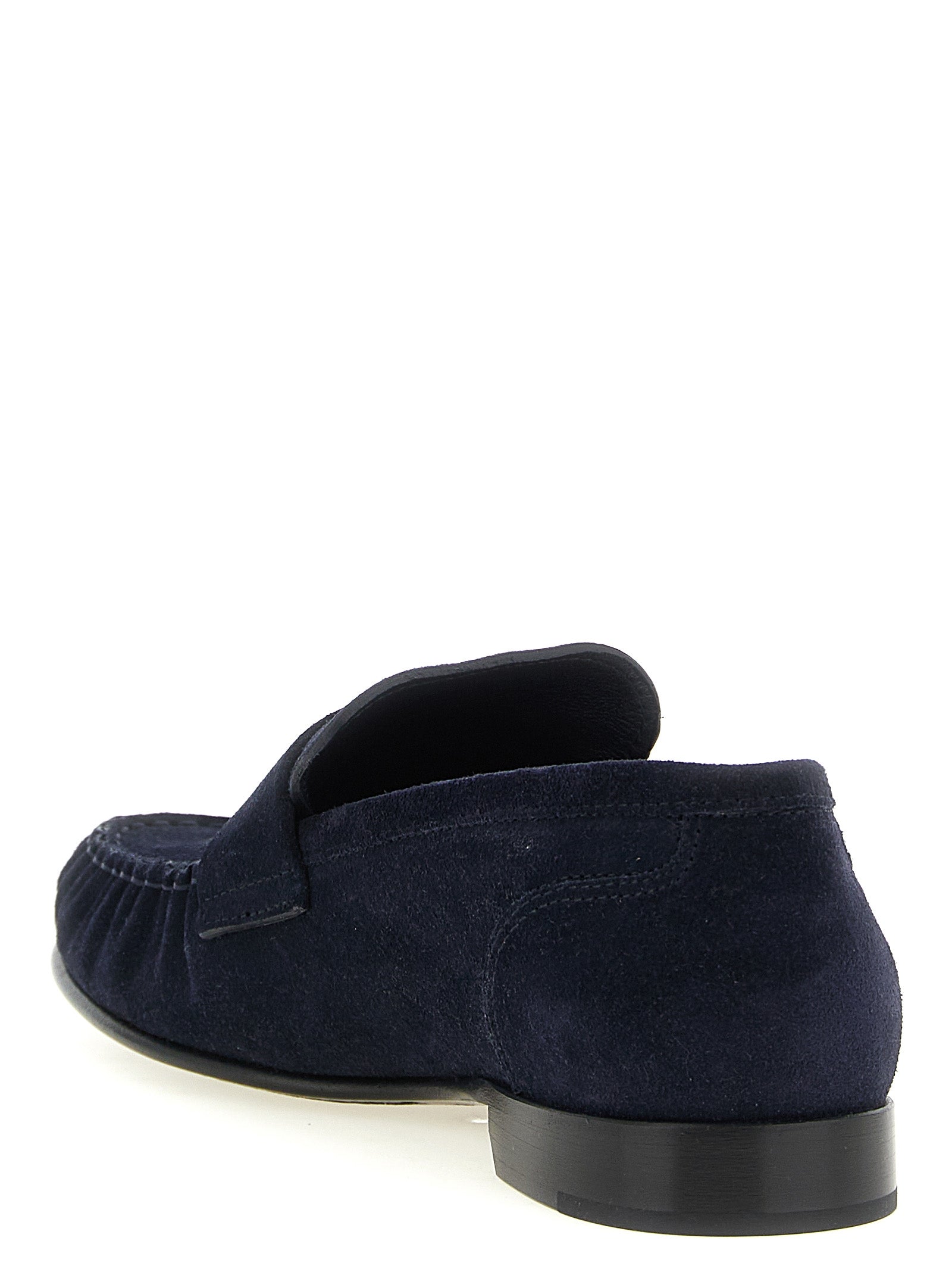 Jimmy Choo Blue Leather Slip-On Loafers blau