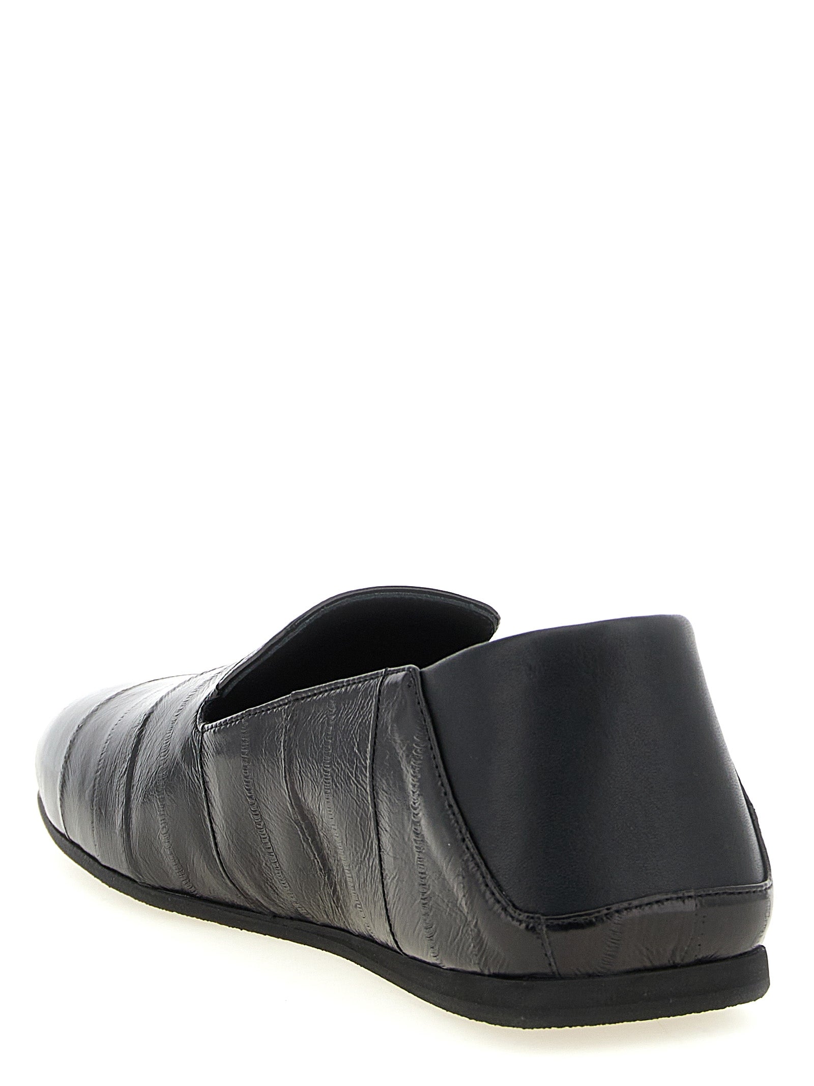 Giuseppe Zanotti Black Leather Slip-On Loafers schwarz