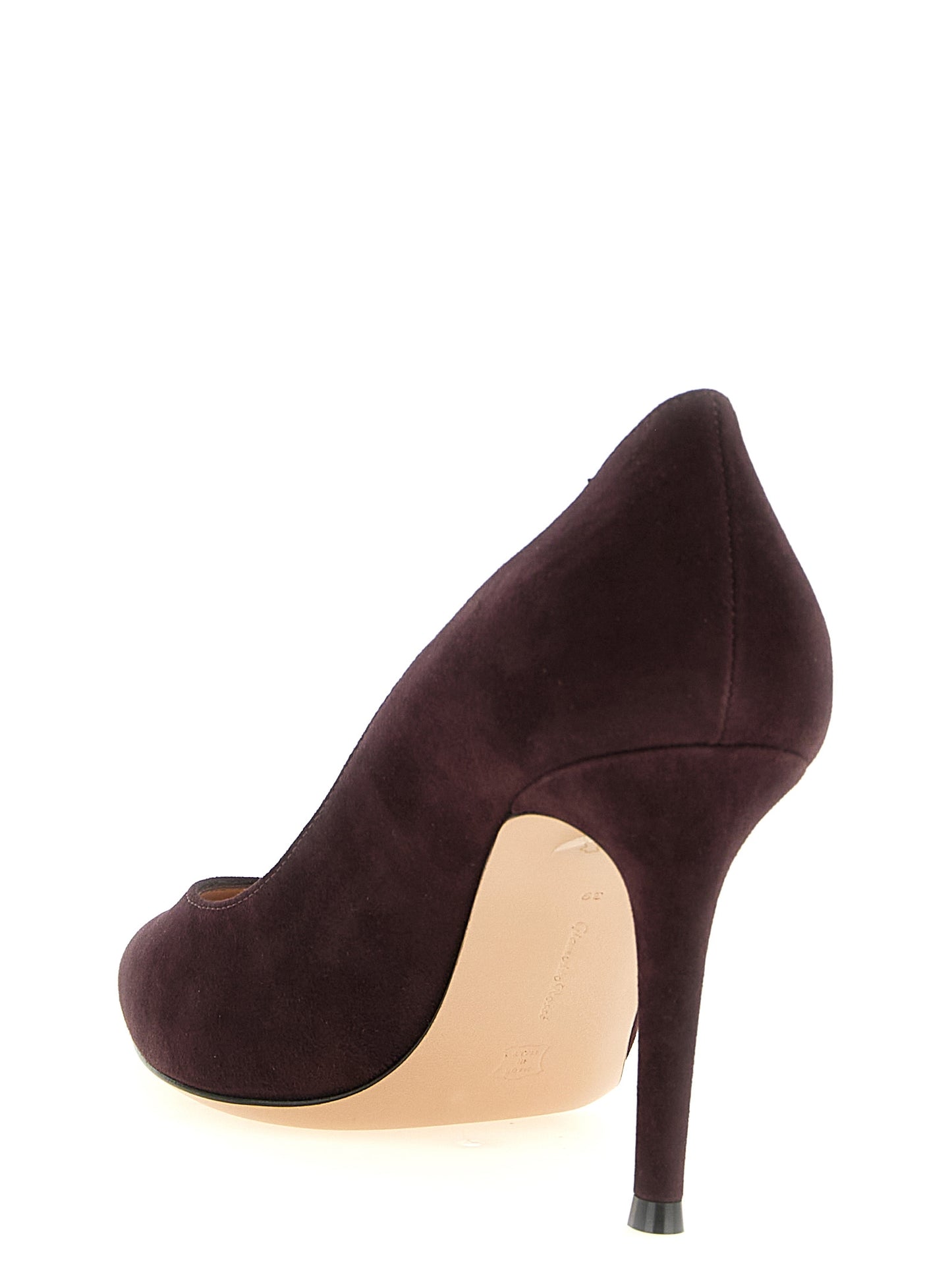 Gianvito Rossi Bordeaux Suede Leather High Heel Pumps