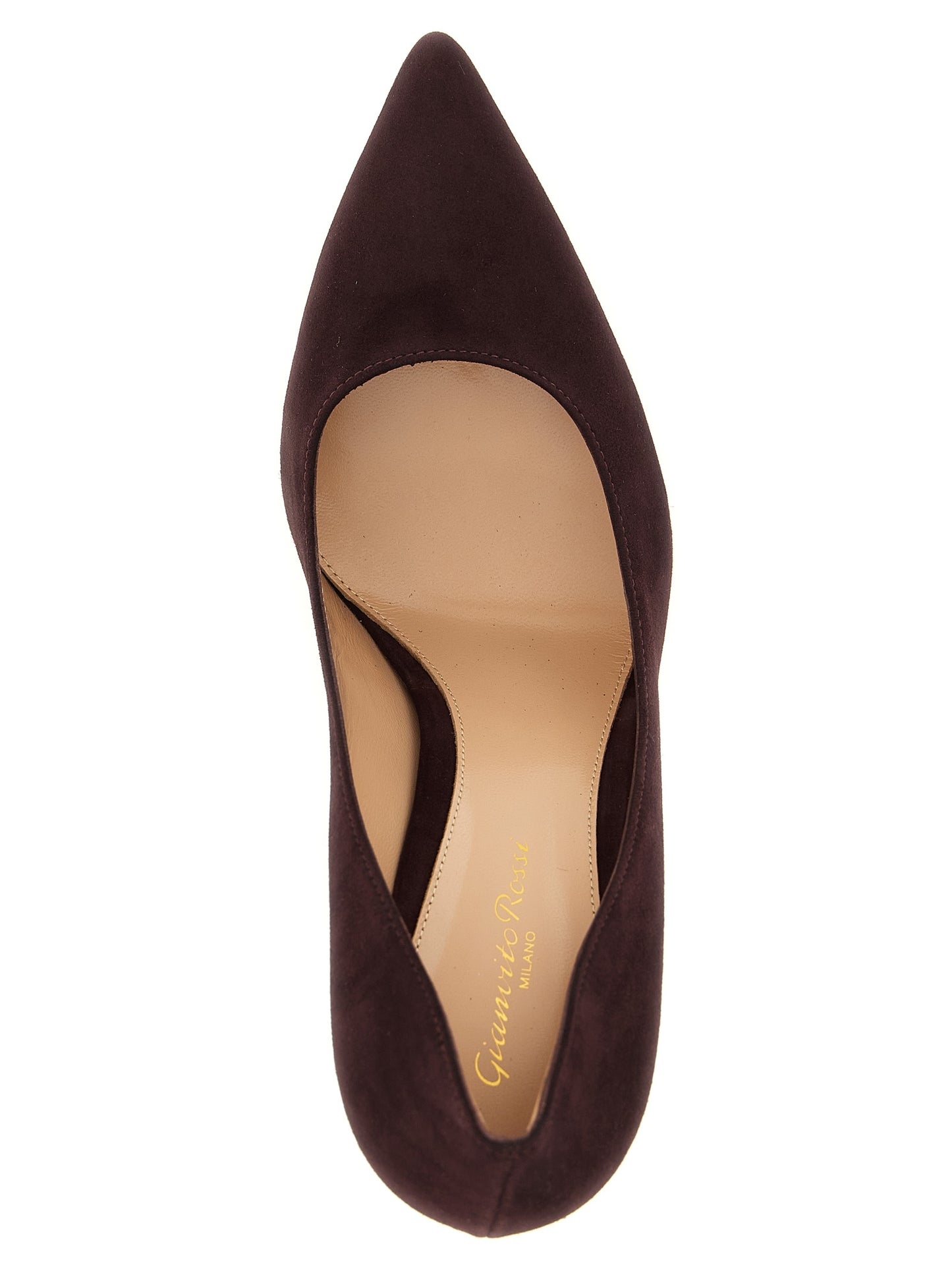 Gianvito Rossi Bordeaux Suede Leather High Heel Pumps