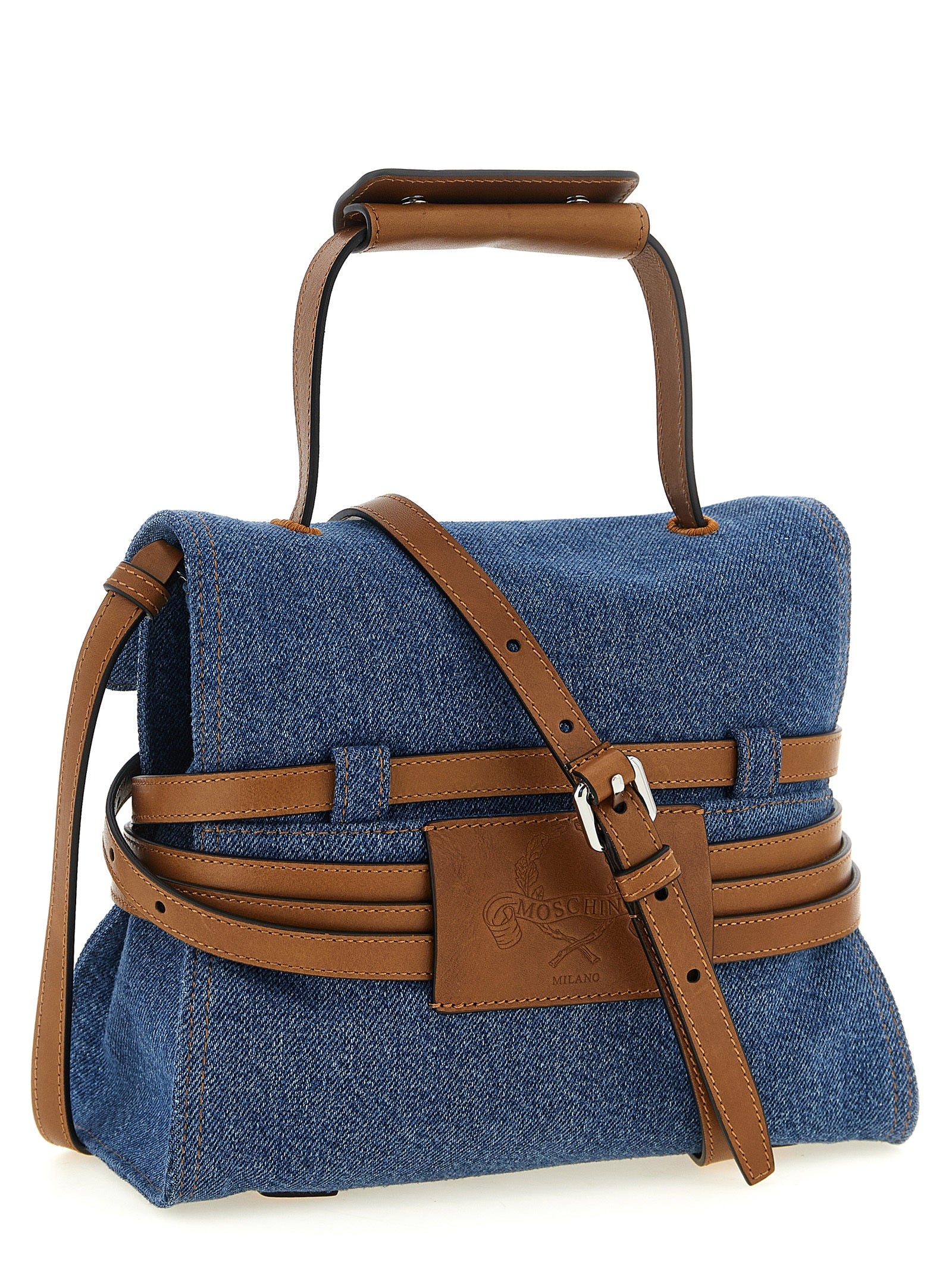 Moschino Blue 'Tie Me' Handbag blau