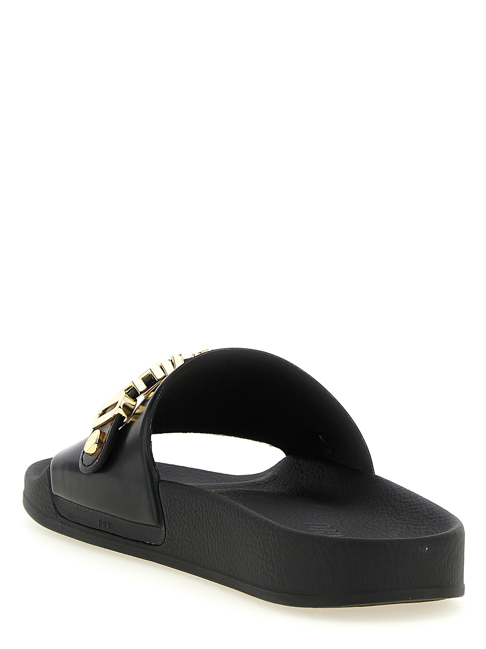 Moschino Gold 'Pool' Sandals