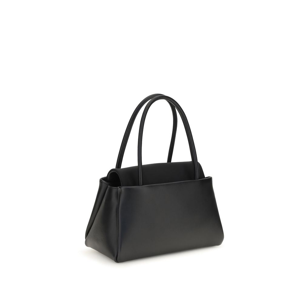 Prada Black Top Handle Bag With Triangle Logo Handbag schwarz