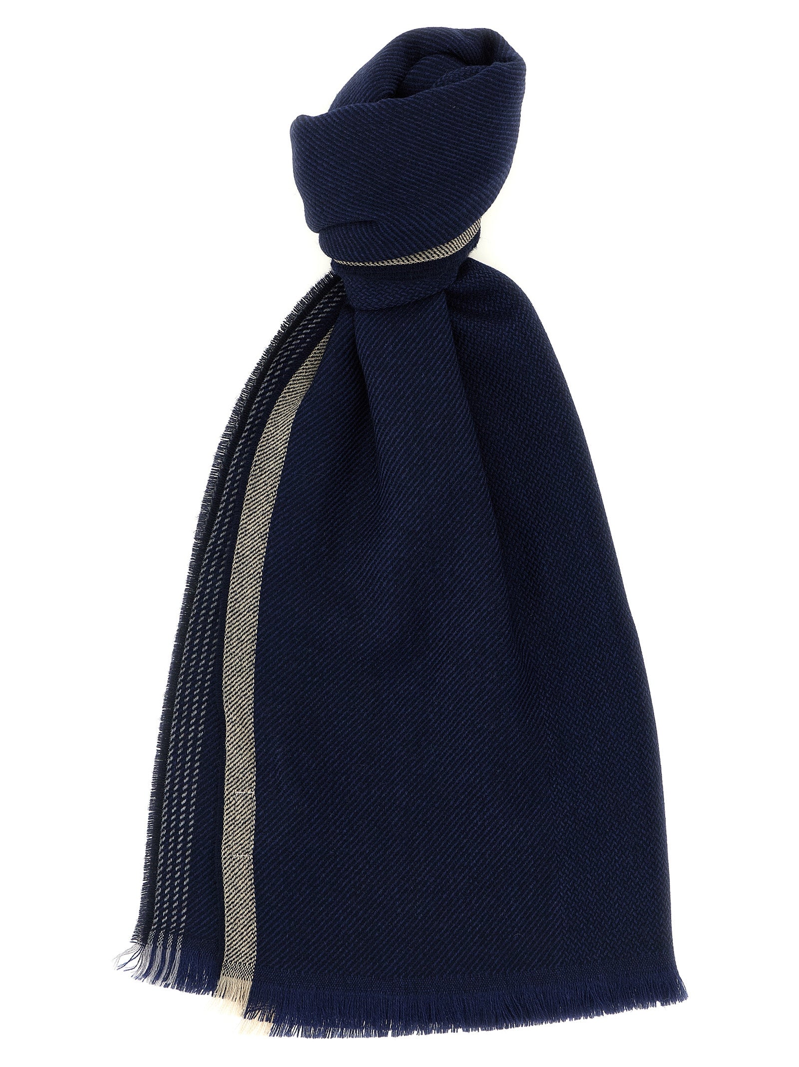 Brunello Cucinelli Blue Epitome Of Luxury And Elegance Mini Scarf blau
