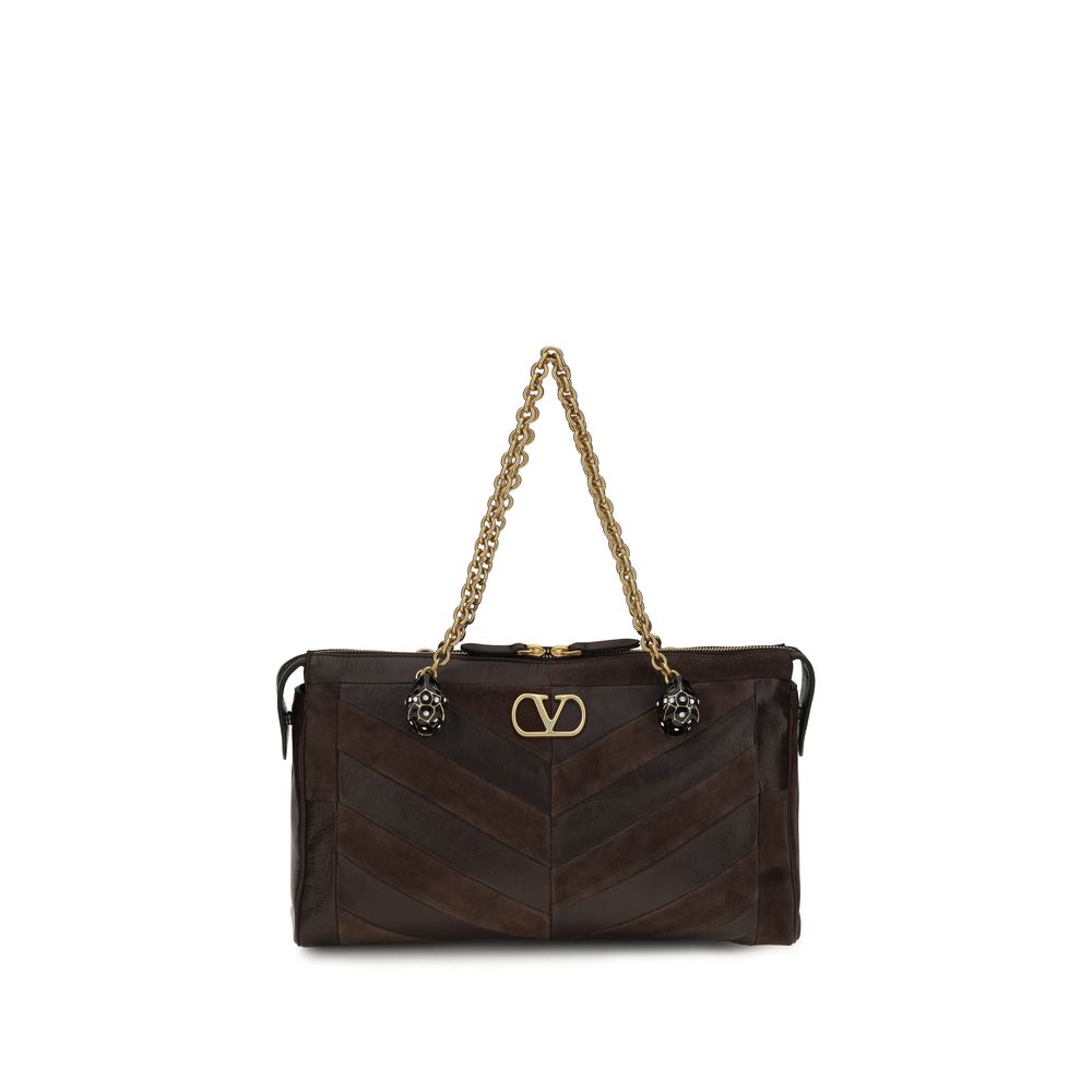 Valentino Garavani Brown Medium Panthea Shoulder Bag braun