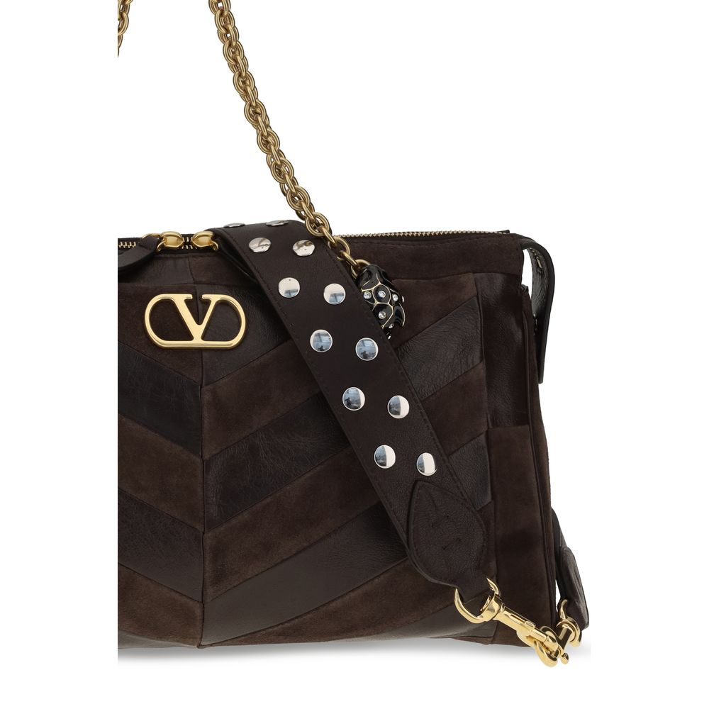 Valentino Garavani Brown Medium Panthea Shoulder Bag braun
