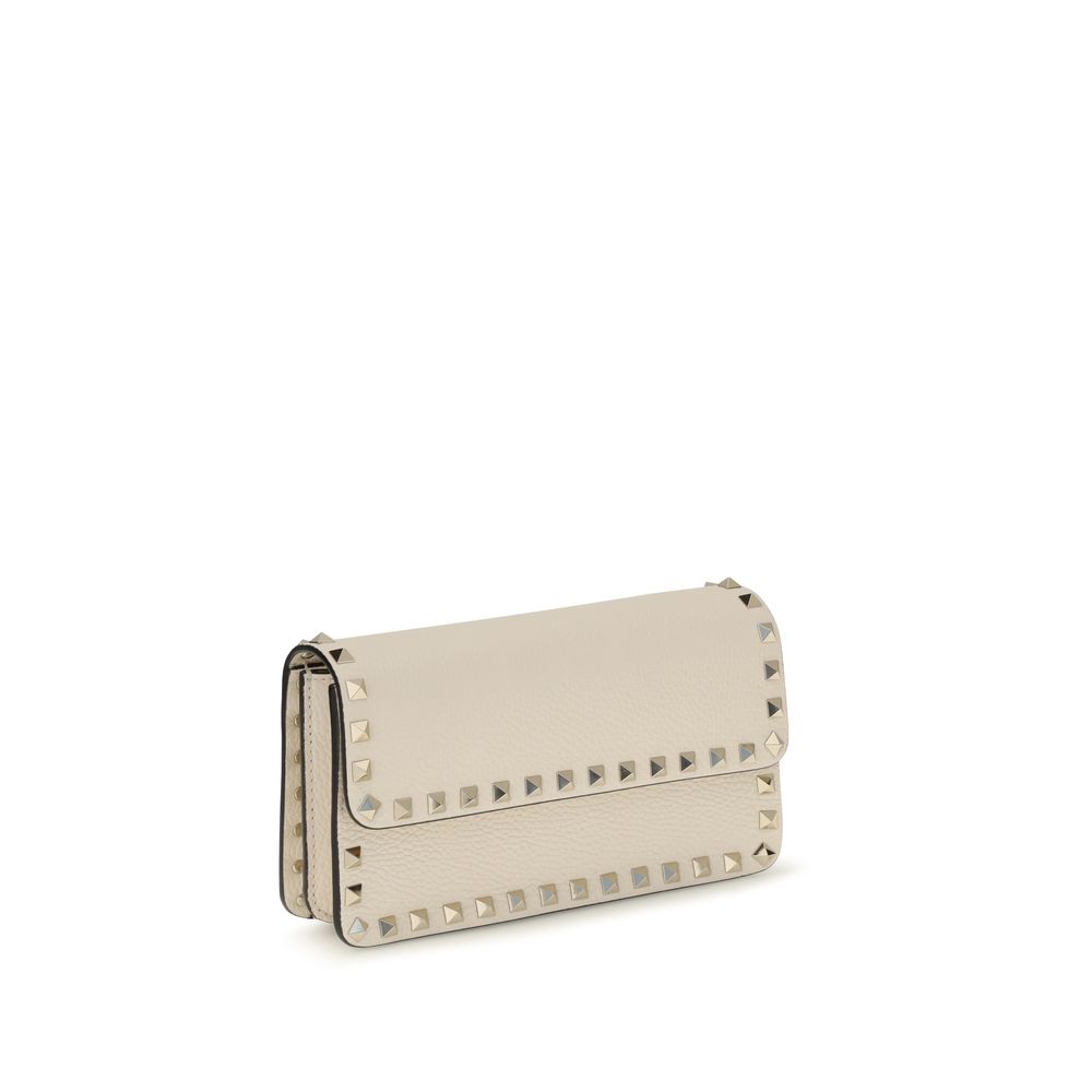 Valentino Garavani Beige 'Rockstud' Wallet