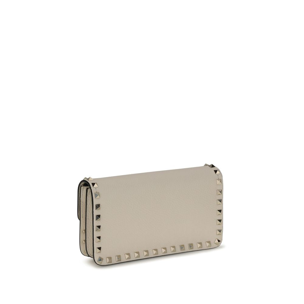 Valentino Garavani Beige 'Rockstud' Wallet