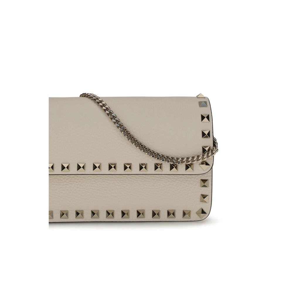 Valentino Garavani Beige 'Rockstud' Wallet