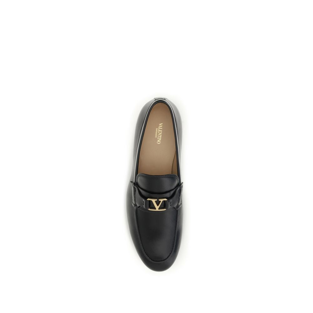 Valentino Garavani Black 'Slip-On' Loafers schwarz