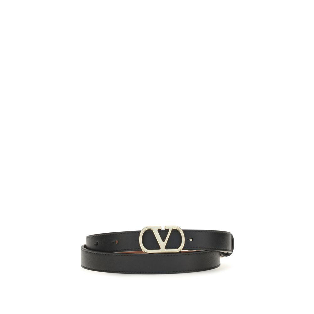 Valentino Garavani Black Reversible VLogo Signature Belt schwarz