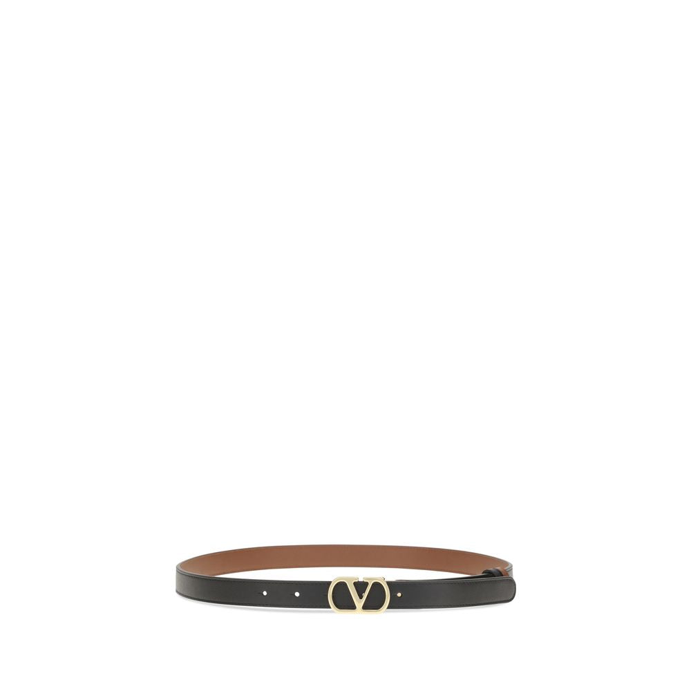 Valentino Garavani Black Reversible VLogo Signature Belt schwarz