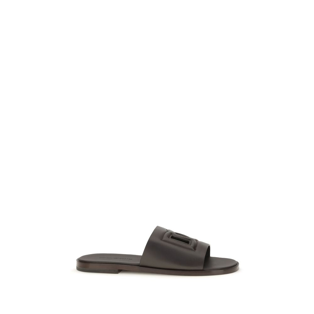 Dolce & Gabbana Brown 'Slip-On' Mini Sandals braun