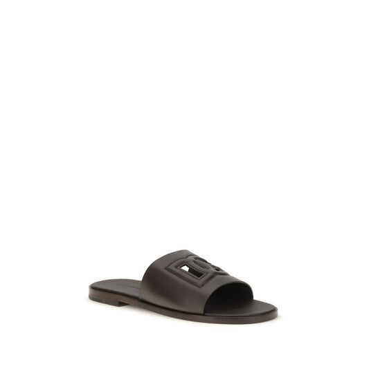 Dolce & Gabbana Brown 'Slip-On' Mini Sandals braun