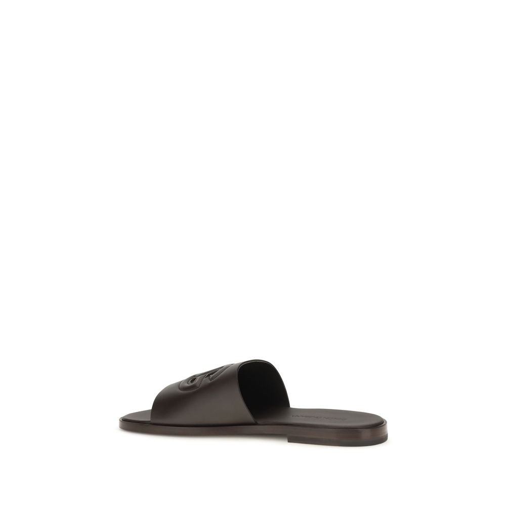 Dolce & Gabbana Brown 'Slip-On' Mini Sandals braun