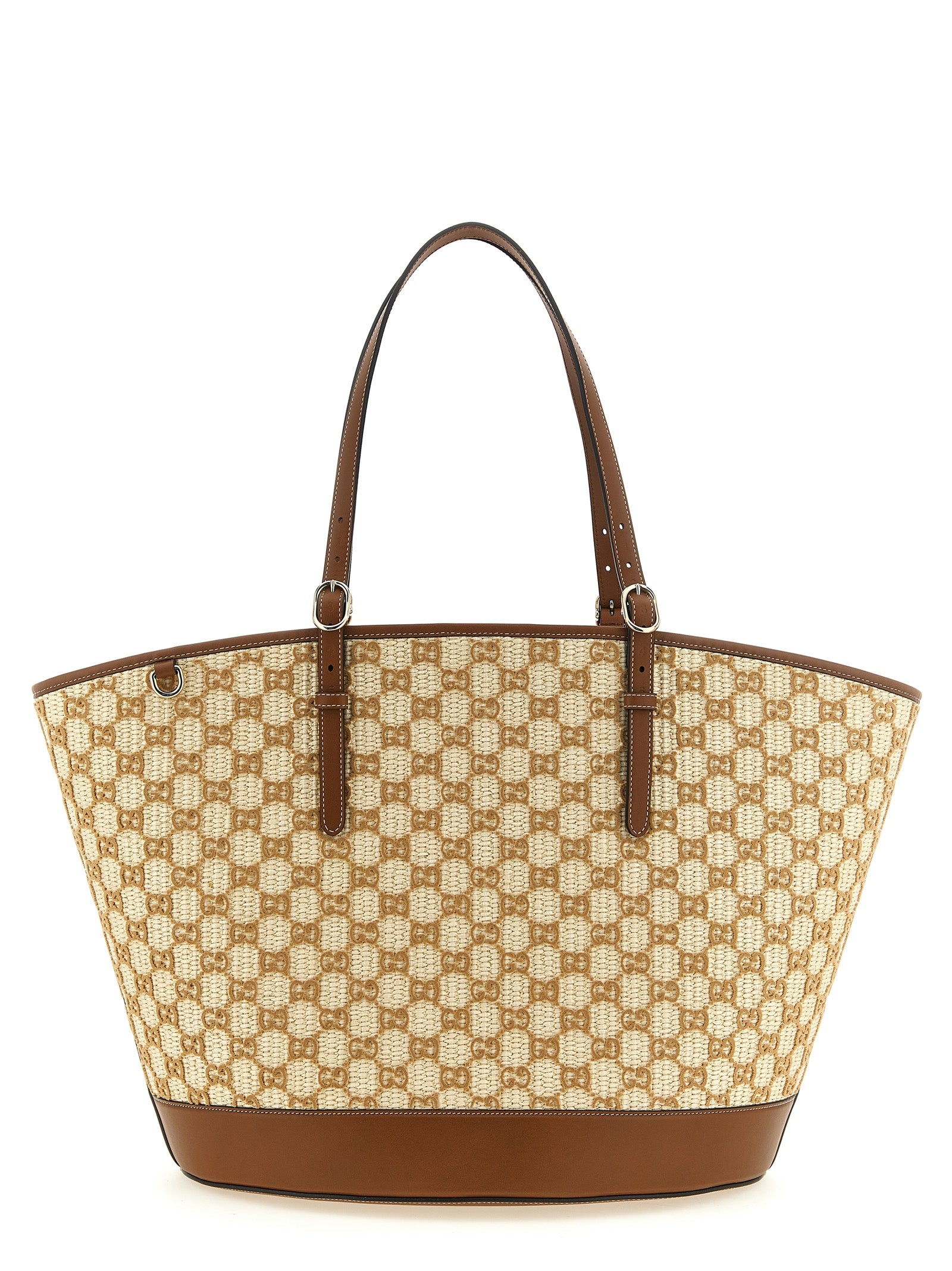 Gucci Brown Cotton Handbag braun