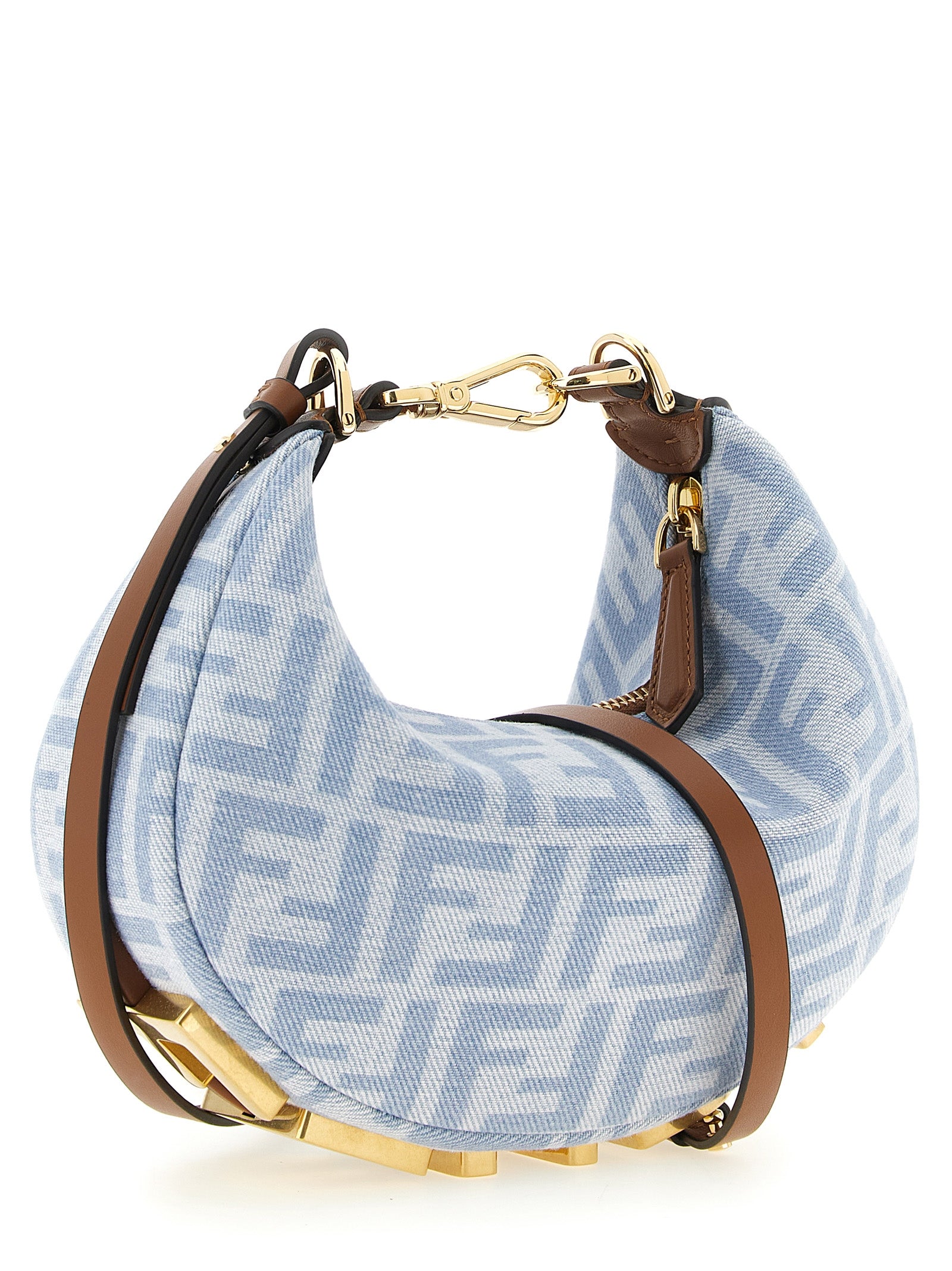 Fendi Blue 'Fendigraphy' Mini Handbag blau