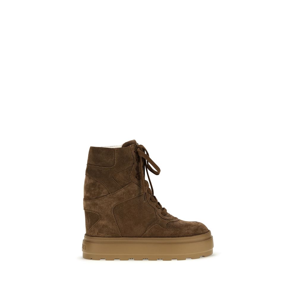 Casadei Brown Rubber Platform Sneakers braun