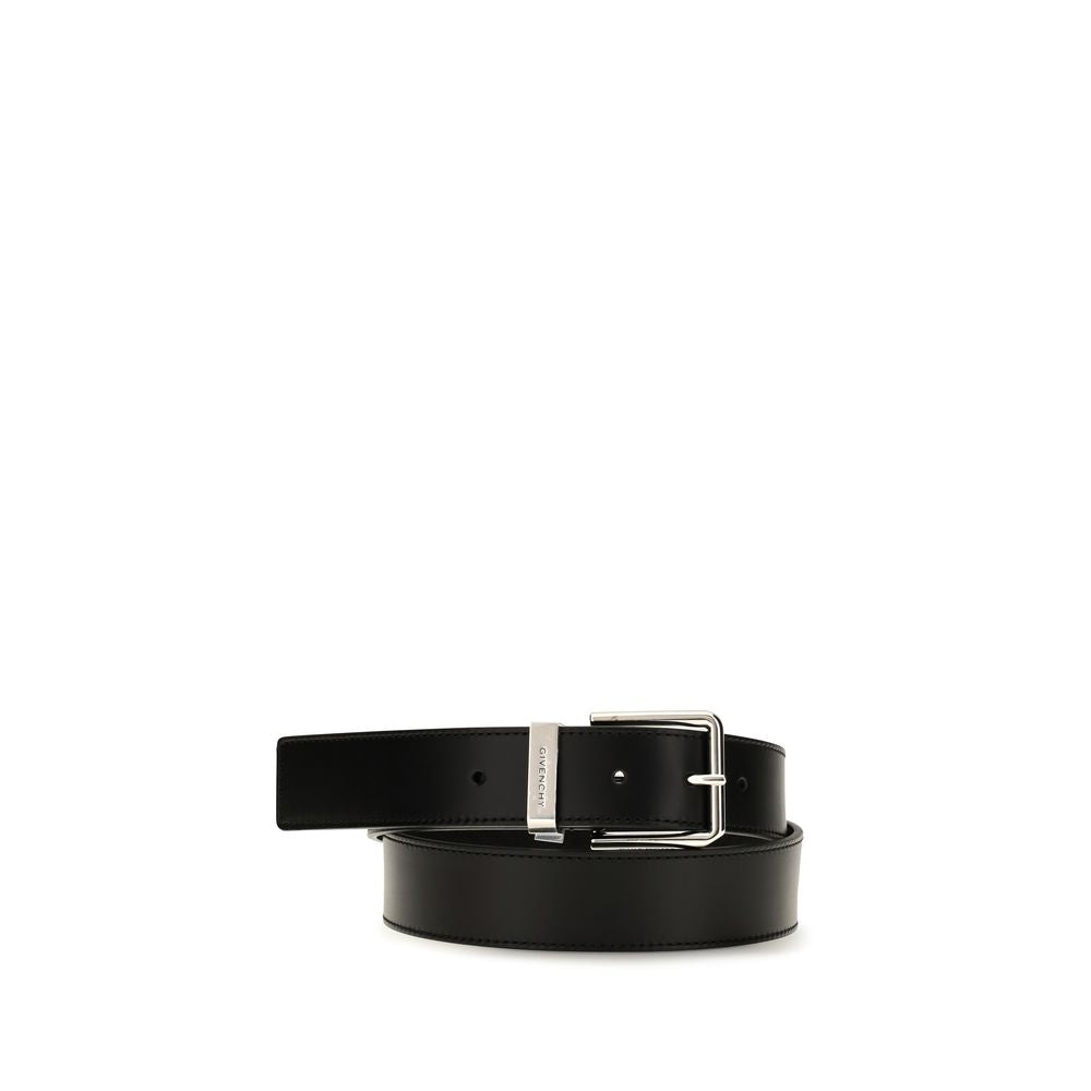Givenchy Black Gentlemen Leather Belt schwarz