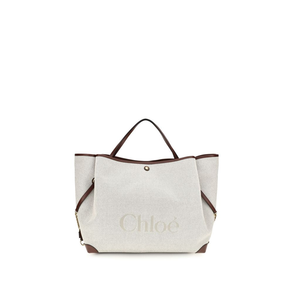 Chloé Beige Large Carry Tote Bag Shoulder