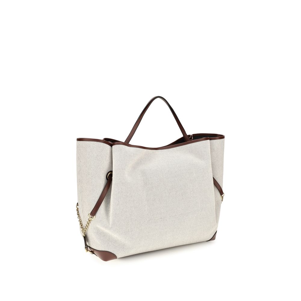 Chloé Beige Large Carry Tote Bag Shoulder