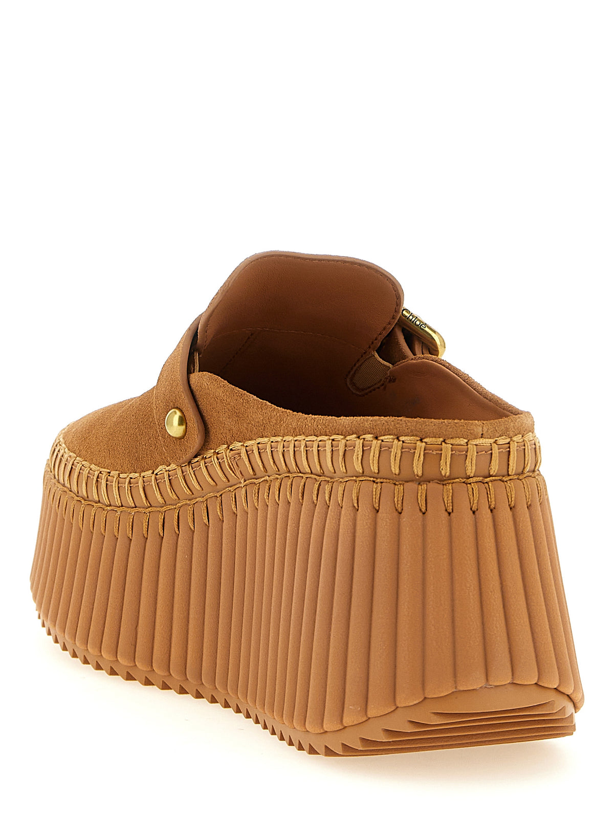 Chloé Beige 'Slip-On Platform' Sandals