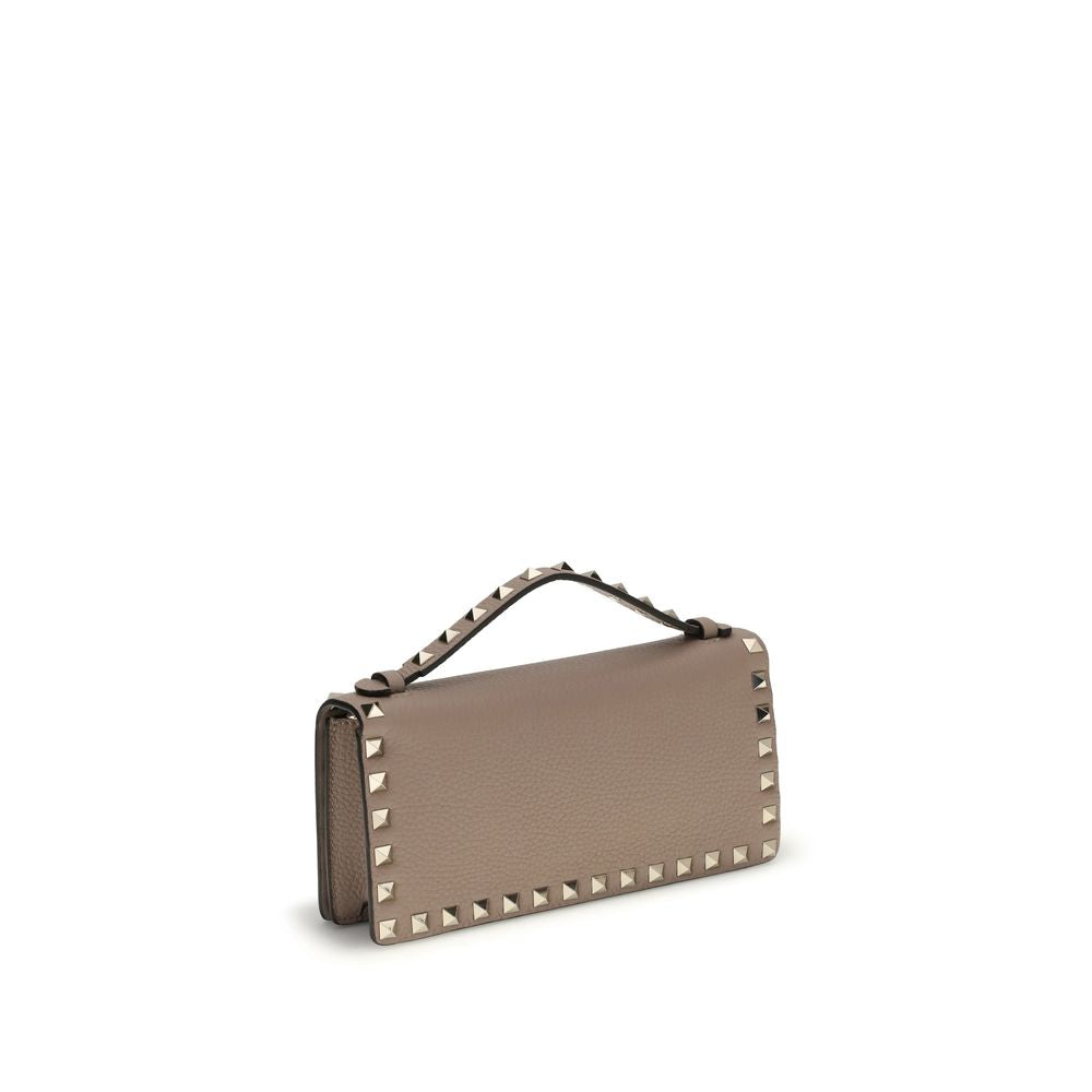 Valentino Garavani Beige 'Rockstud' Wallet