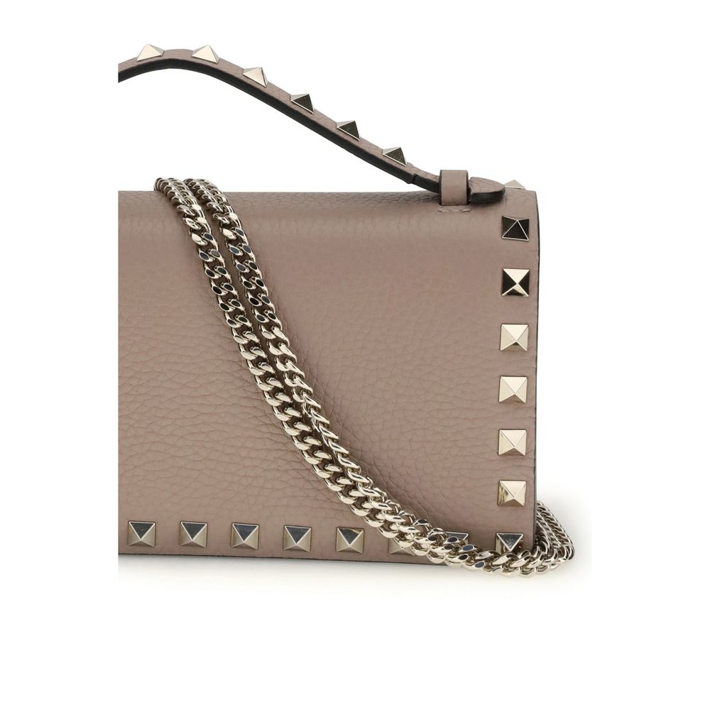 Valentino Garavani Beige 'Rockstud' Wallet