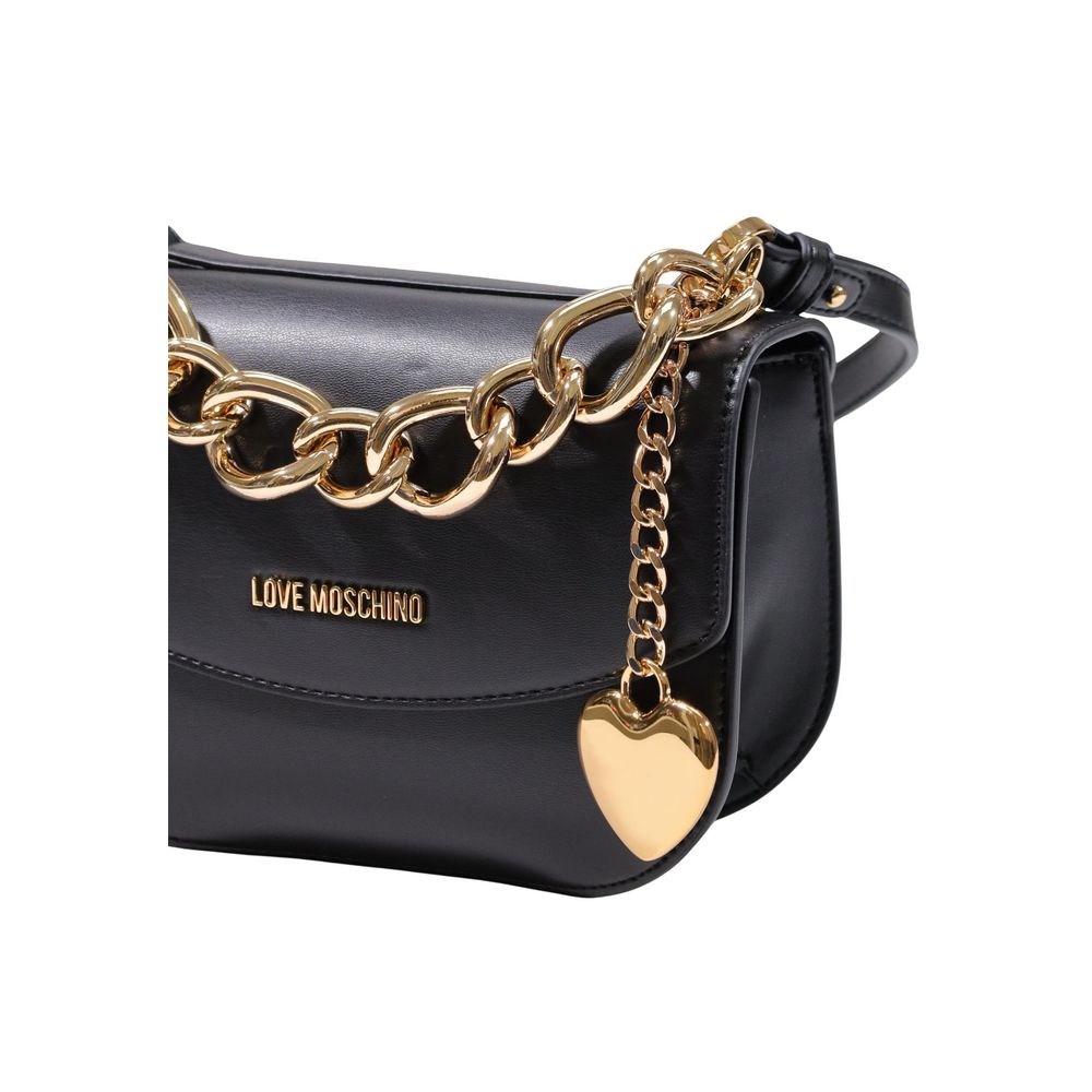 Love Moschino Black Polyester Handbag schwarz