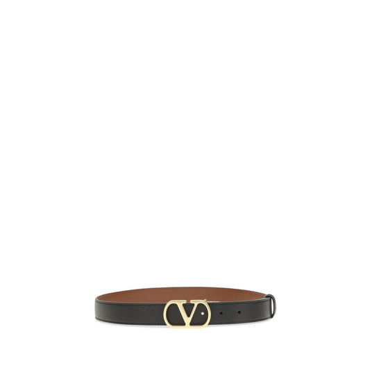 Valentino Garavani Black Reversible VLogo Signature Belt schwarz